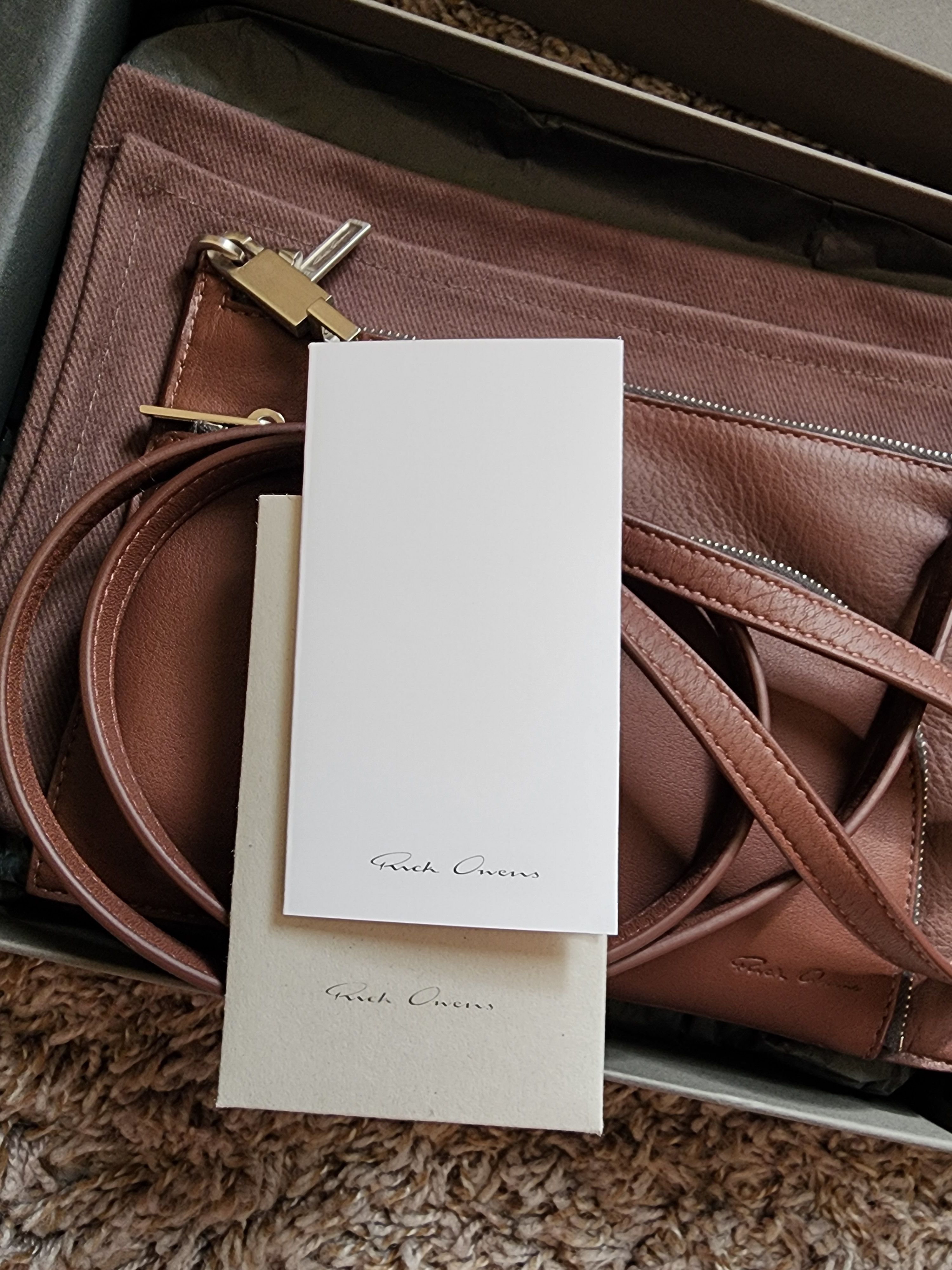 Rick Owens Rick Owens Brown Club Pouch Size ONE SIZE - 6 Thumbnail