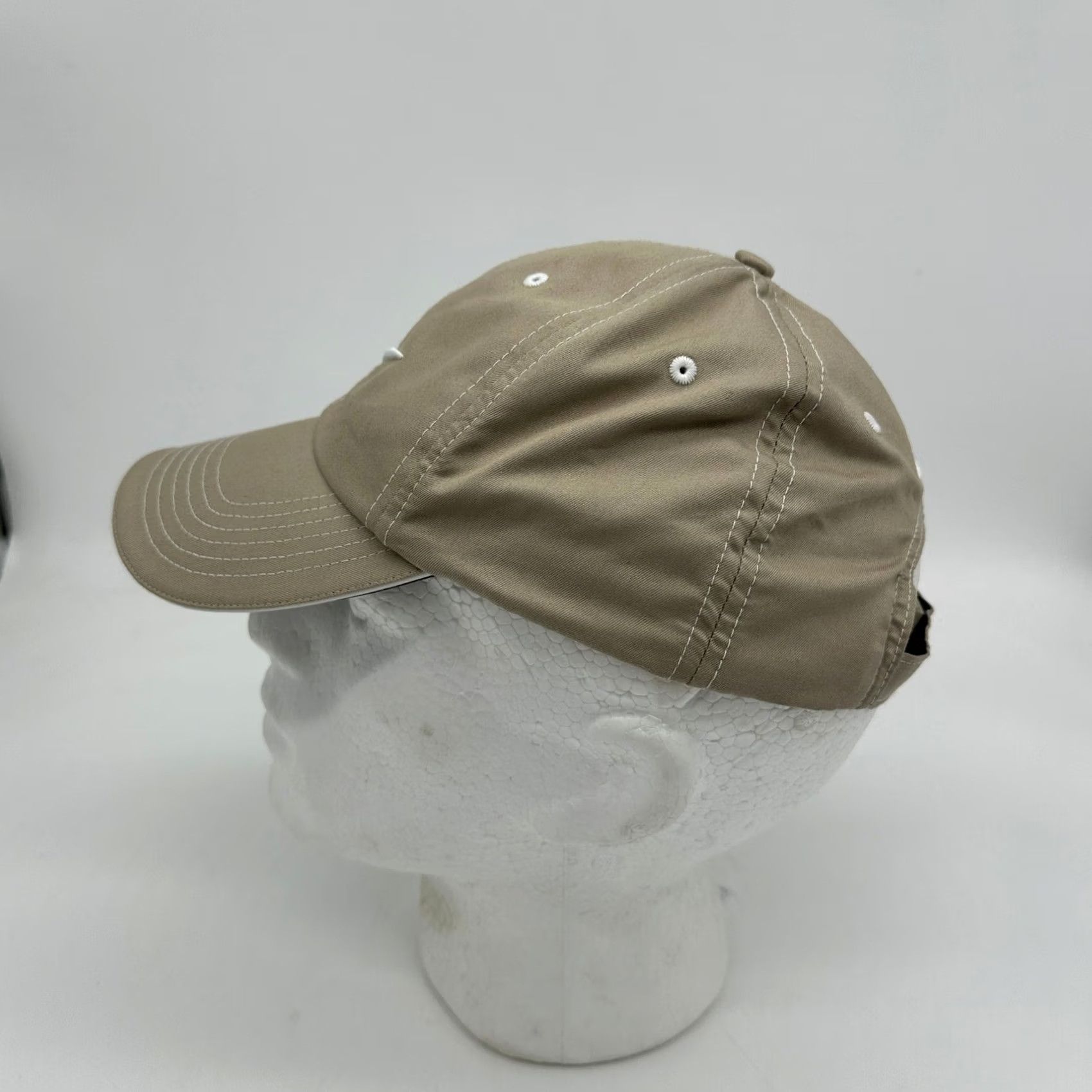Nike Nike Golf Mens Hat OSFA Tan Adjustable Strapback Swoosh Cap Outdoor Cap Men Brown Polyester Spandex Cap Size ONE SIZE - 2 Thumbnail