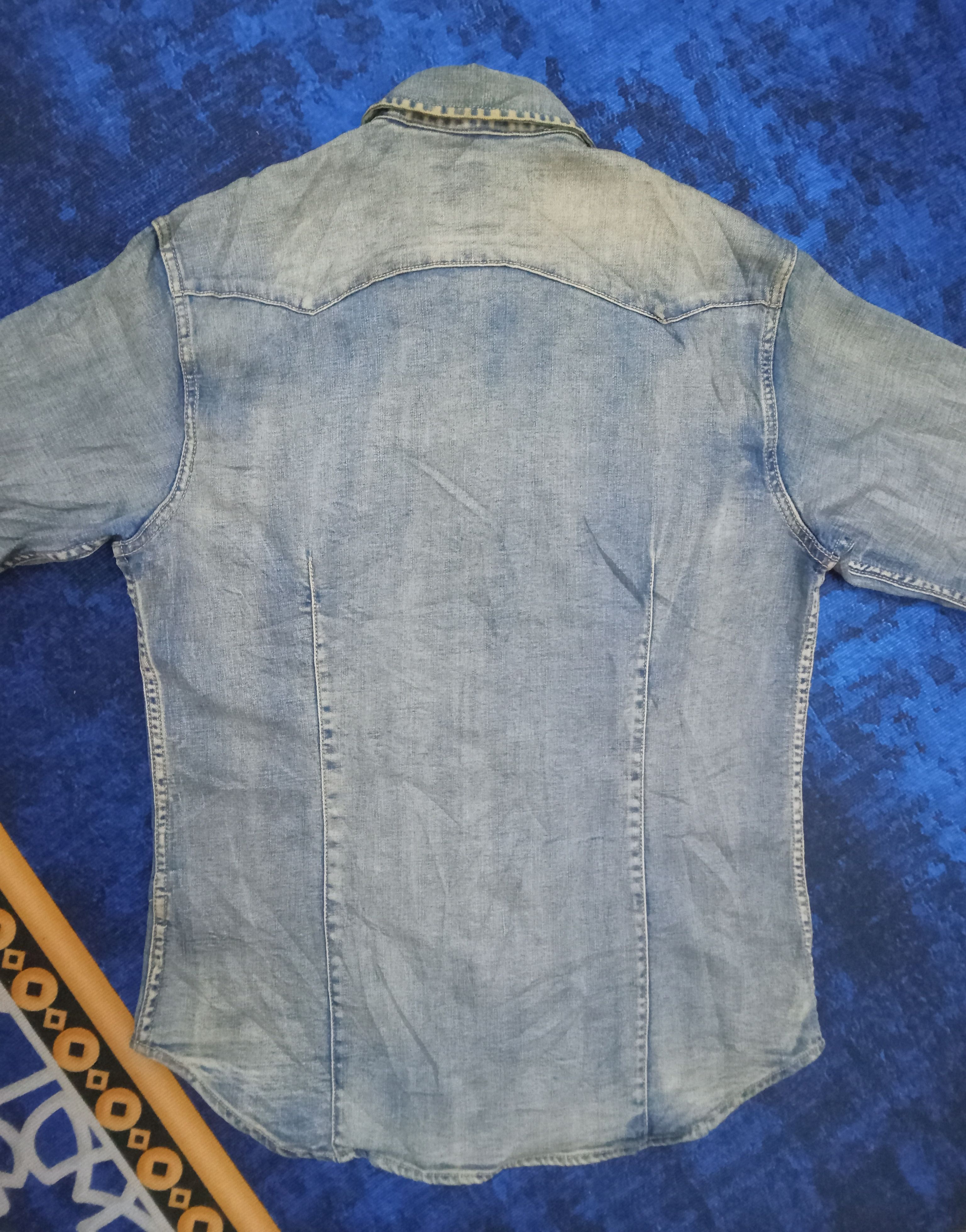 Japanese Brand Rattle Trap Western Denim Snap Button Shirt Size M / US 6-8 / IT 42-44 - 3 Thumbnail