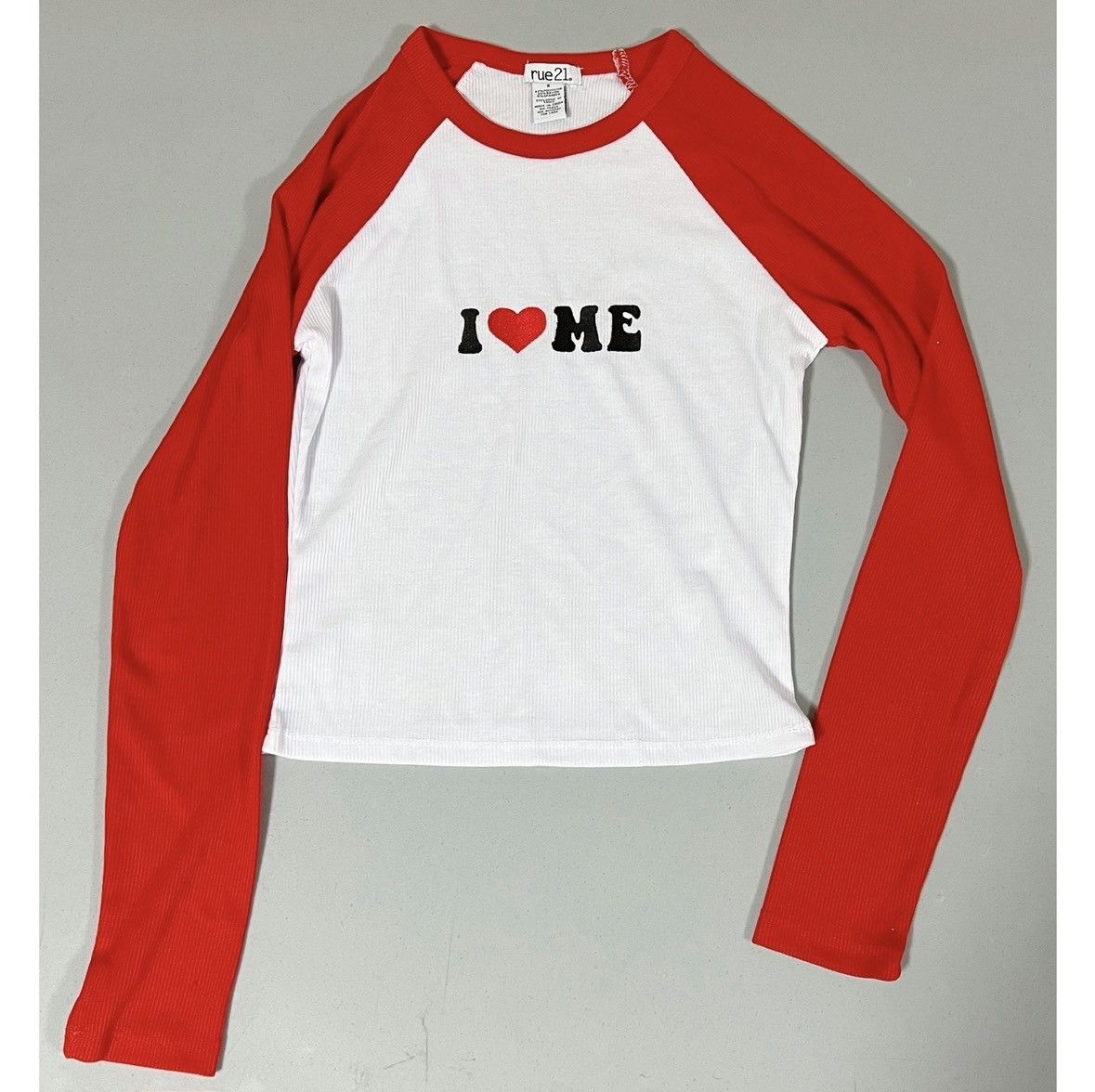 rue21 ‘I ❤️ Me’ Graphic Long Sleeve T-Shirt Top Blouse Tee Size S ✨ Size S / US 4 / IT 40 - 1 Thumbnail