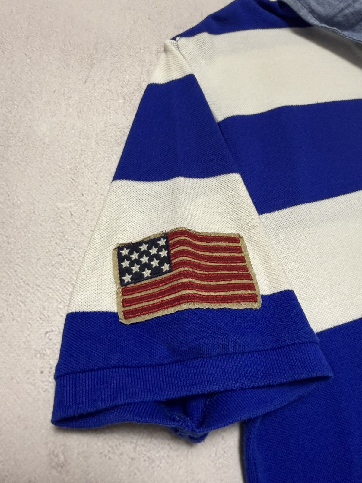 Vintage Vintage Polo Ralph Lauren Polo USA Flag Rugby Shirt Big Logo Size US M / EU 48-50 / 2 - 4 Thumbnail