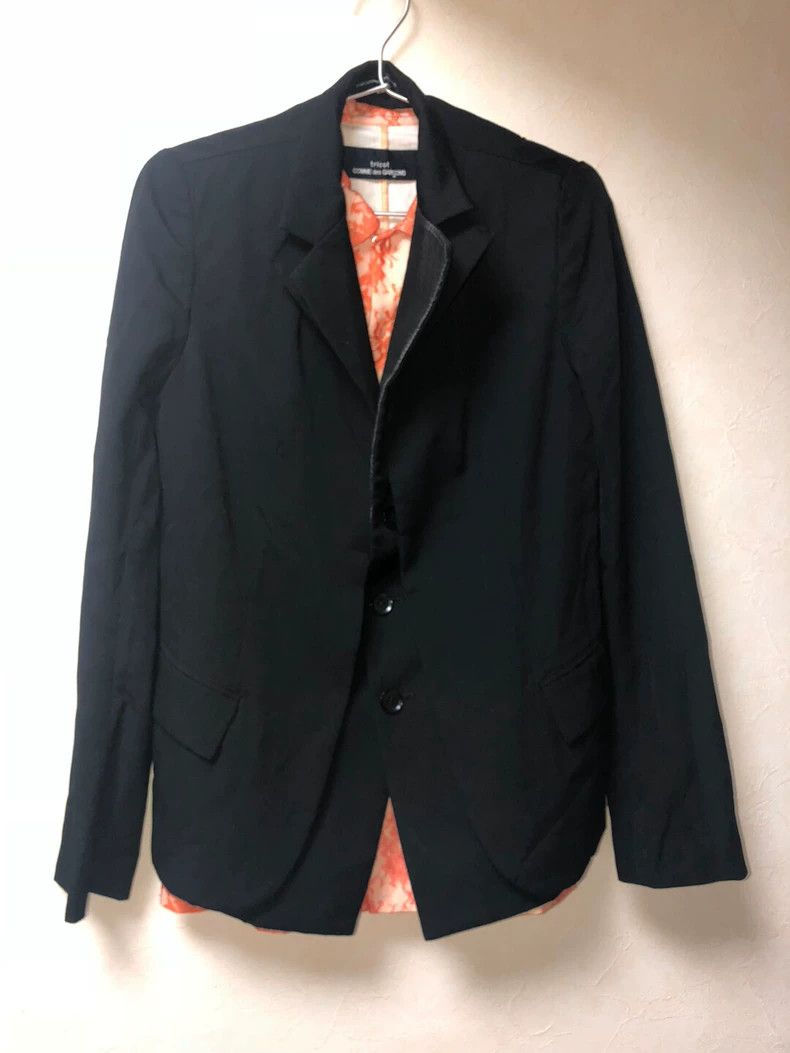 Yohji Yamamoto Yohji YamamotoDark stripe blazer with double collar jacket Size US M / EU 48-50 / 2 - 1 Thumbnail