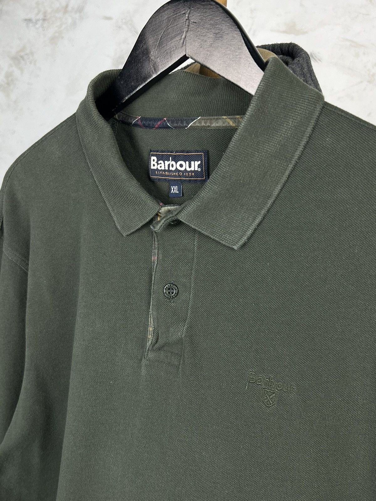 Barbour Barbour Long Sleeve Polo Shirt Size XL - XXL Size US XXL / EU 58 / 5 - 4 Thumbnail