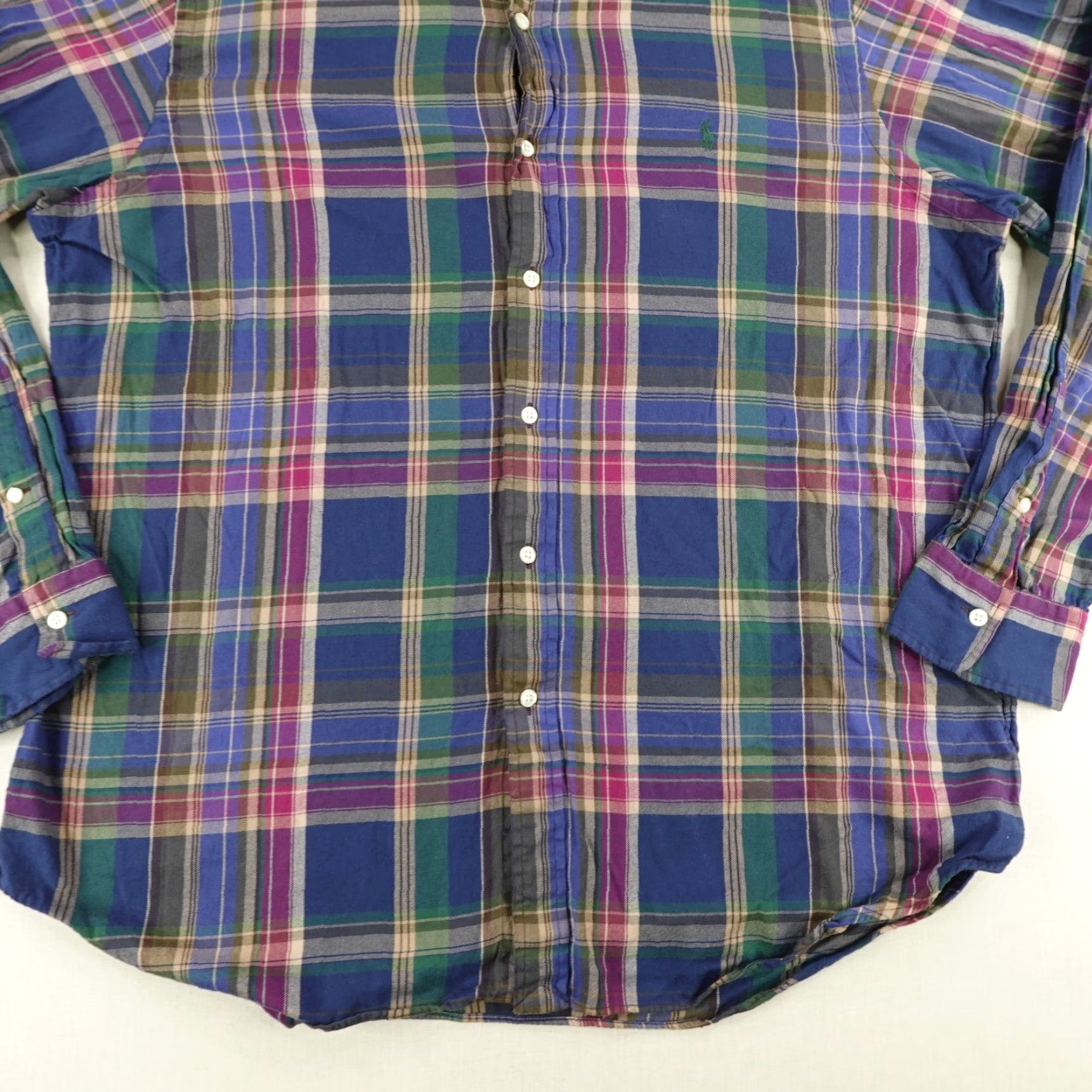 Polo Ralph Lauren Polo Ralph Lauren Plaid Button-Up Shirt Mens XL Blue Green Pink Long Sleeve Classic Pony Size US XL / EU 56 / 4 - 4 Thumbnail
