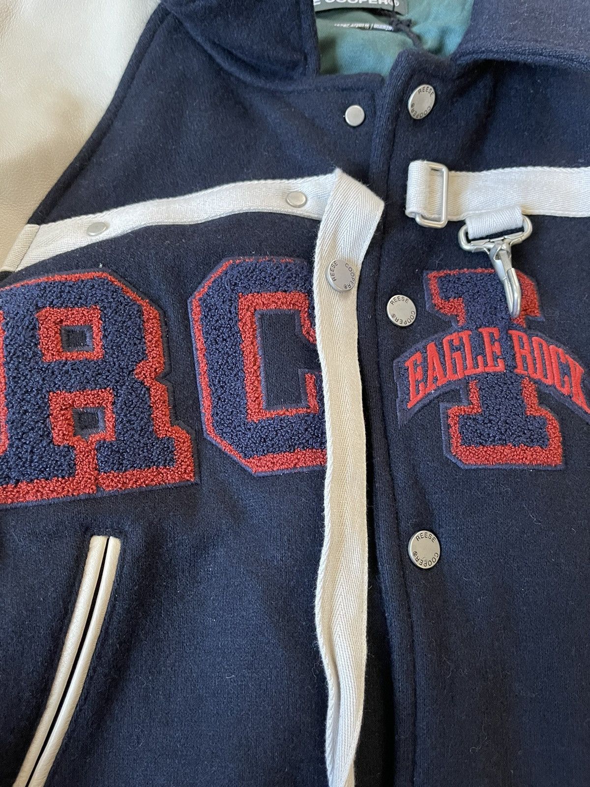 Reese Cooper (L) REESE COOPER TWO STEPS FORWARD WOOL VARSITY JACKET Size US L / EU 52-54 / 3 - 3 Thumbnail
