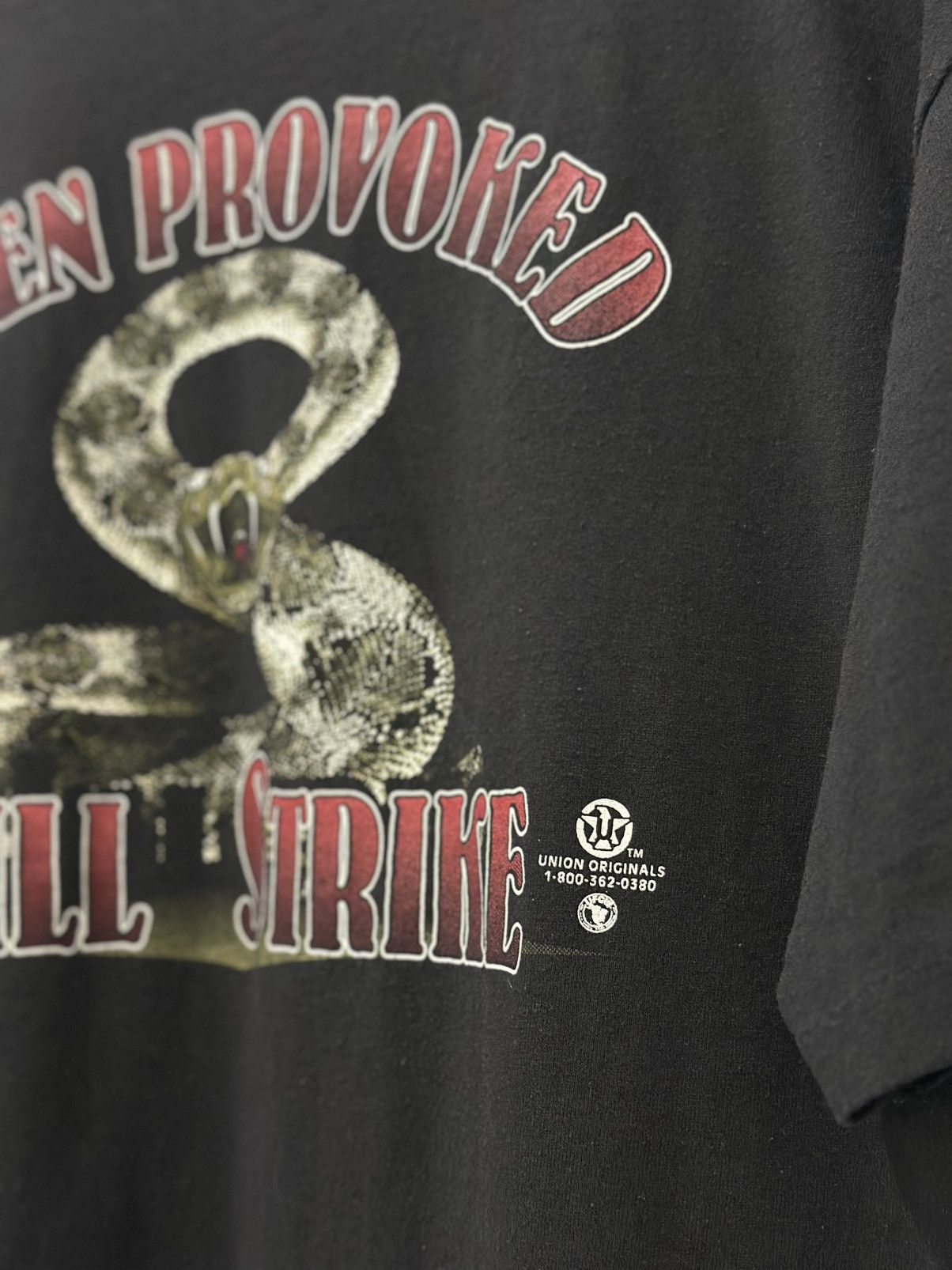 Vintage Vintage 90s Union “When Provoked Will Strike” Snake Python Size US XXL / EU 58 / 5 - 5 Thumbnail