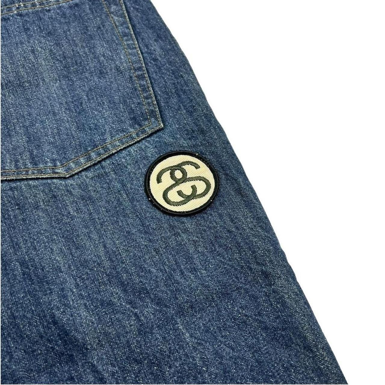 Stussy Vintage 2000s Stussy Patch Denim Shorts / Jorts - Waist: 36” Size US 36 / EU 52 - 4 Thumbnail