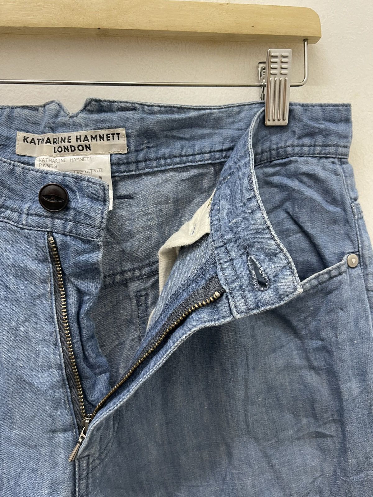 Katharine Hamnett London Rare Vintage KATHARINE HAMNETT LONDON Cotton Linen Pant Size US 30 / EU 46 - 13 Thumbnail