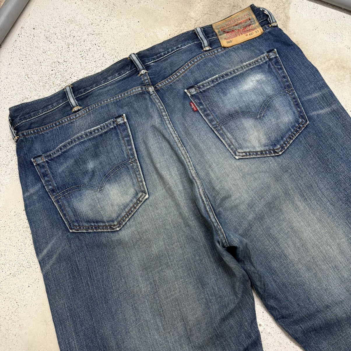 Levi's Levis 505 Distressed Whiskering Denim Pants Size US 42 / EU 58 - 10 Thumbnail
