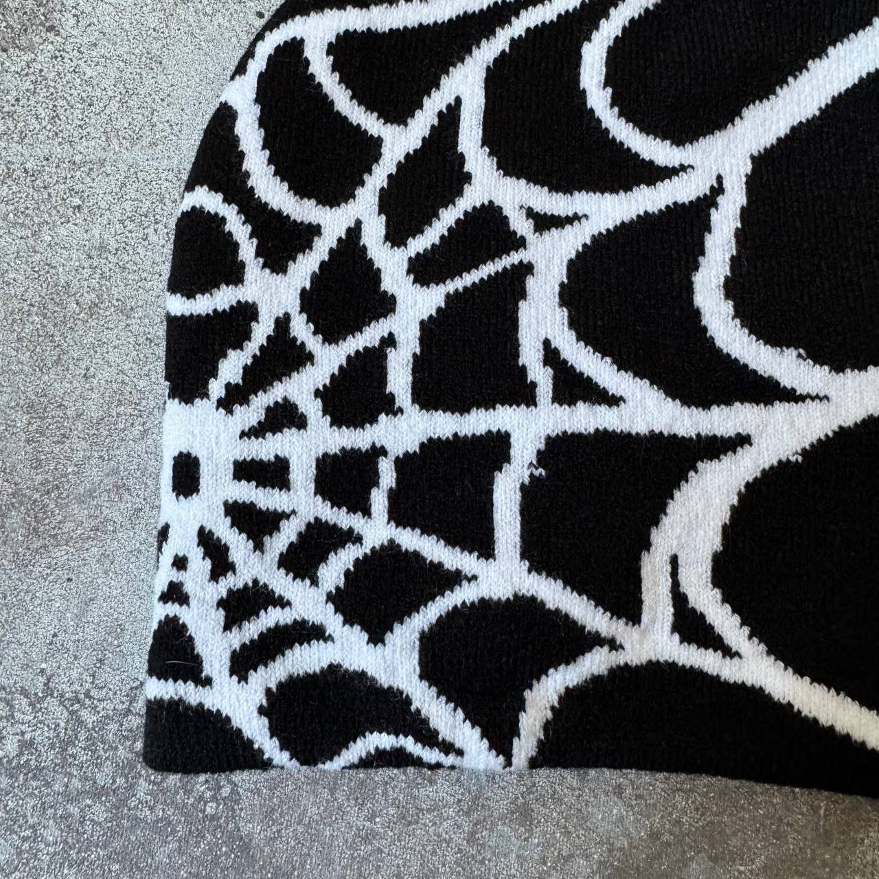 20471120 Y2K Spider Web Unisex Beanie Hat Size ONE SIZE - 3 Thumbnail