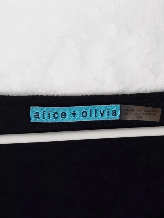 Alice + Olivia Alice + Olivia Boat Neck Black Zipper Detail Mini Dress Size XS / US 0-2 / IT 36-38 - 4 Thumbnail