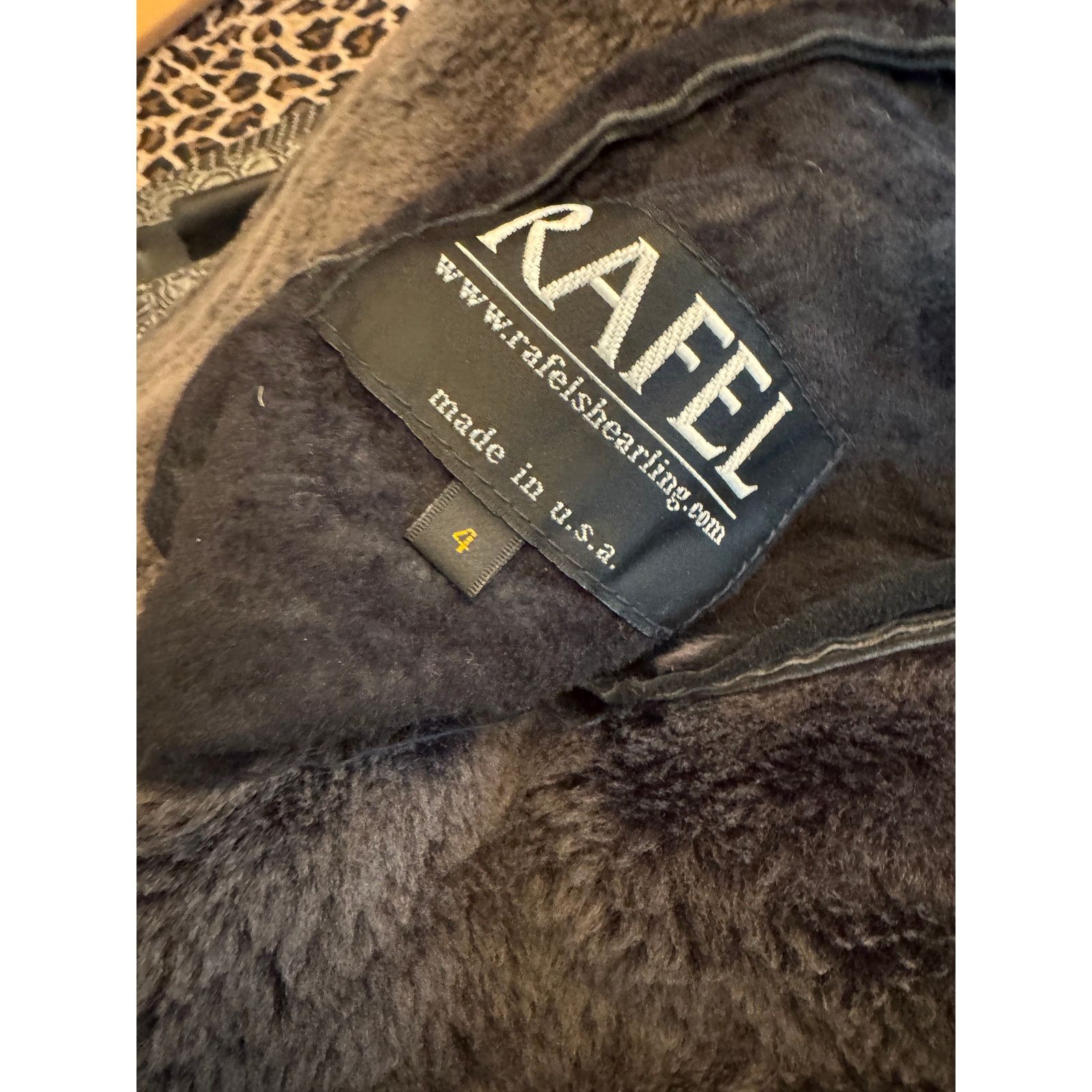 Vintage Ladies Size 4 Rafel Shearling 100% Shearling Black Jacket Size S / US 4 / IT 40 - 3 Thumbnail