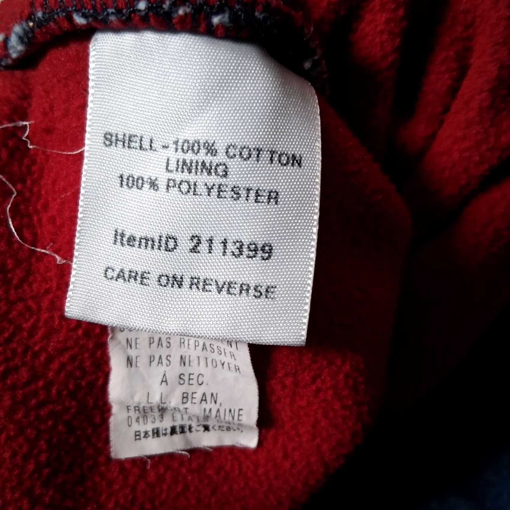 Vintage LL Bean Jeans Women 10 Reg Blue Denim Work Pants 5-Pocket Lined Fleece Winter READ Size 32" / US 10 / IT 46 - 4 Thumbnail
