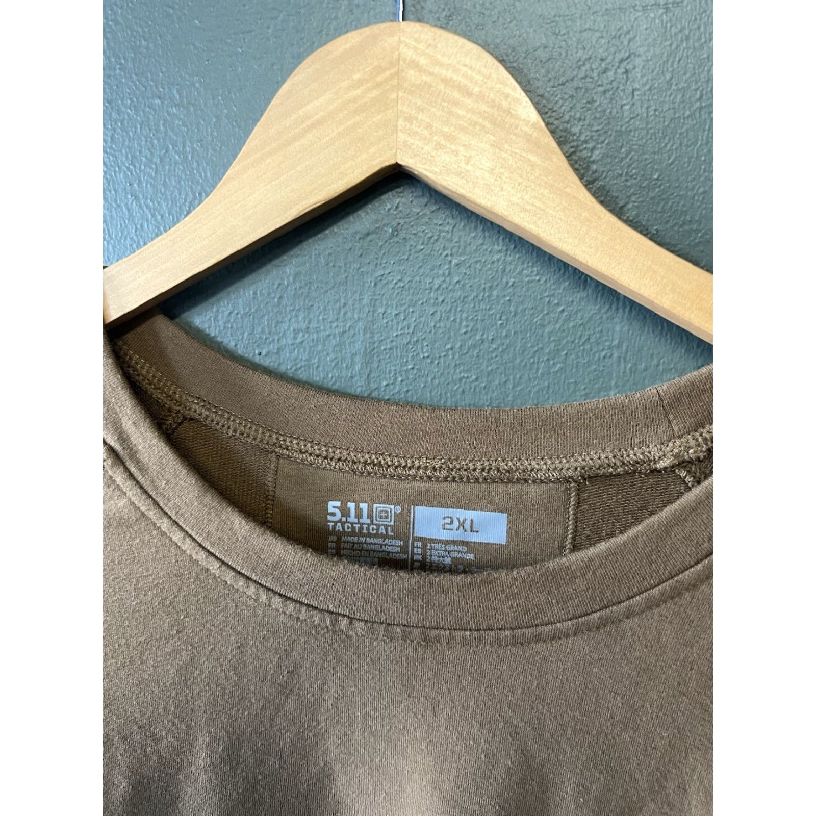 Vintage 5.11 Tactical Mens T-Shirt Long Sleeve Brown 2XL Size US XXL / EU 58 / 5 - 3 Thumbnail