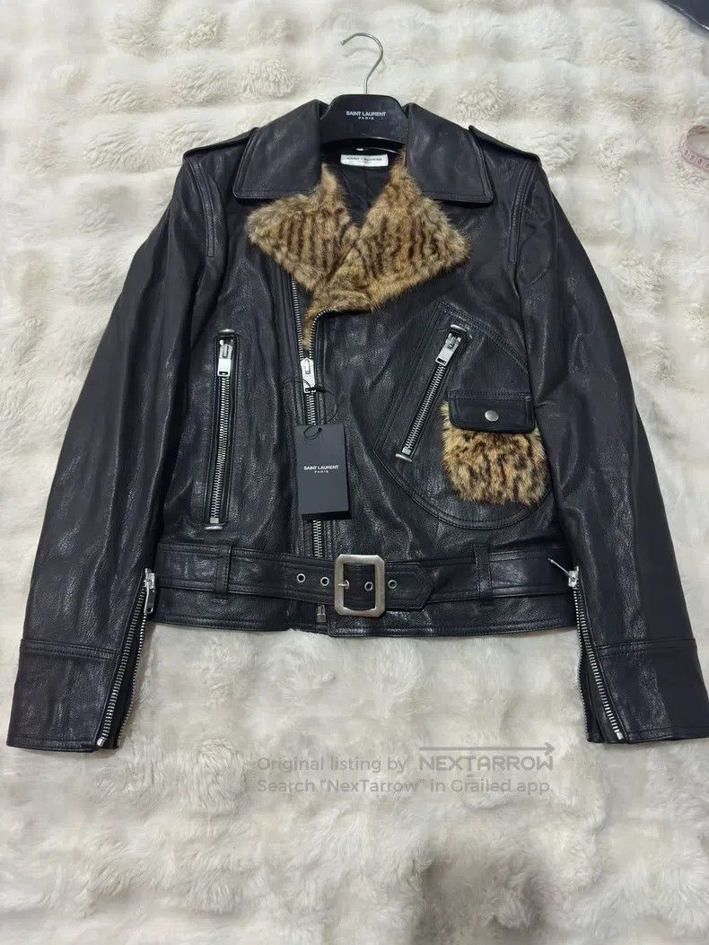 Saint Laurent Paris Saint Laurent Paris Fur Leather Jacket Size US S / EU 44-46 / 1 - 1 Thumbnail
