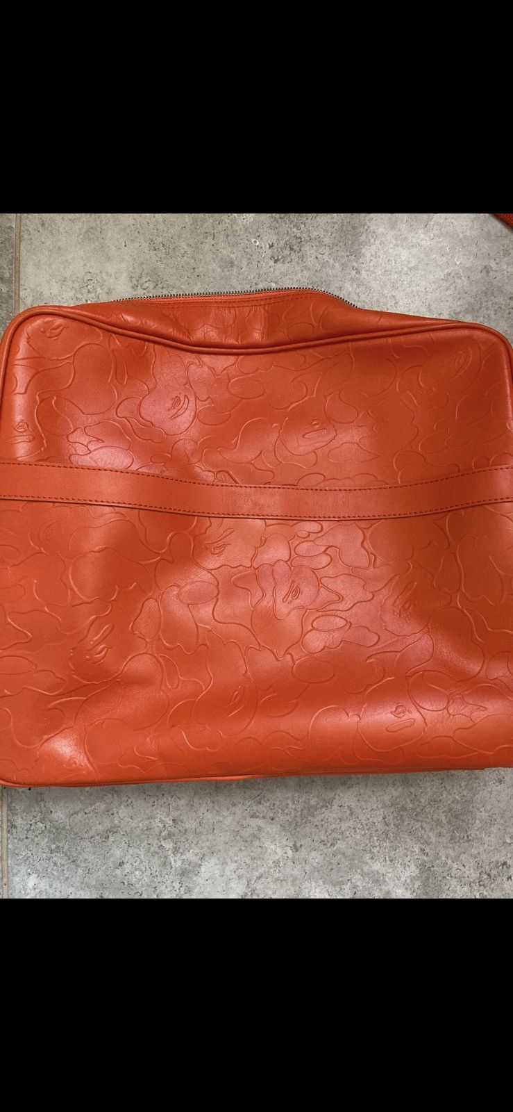 Bape Bape embossed orange camo leather messenger bag Size ONE SIZE - 2 Thumbnail