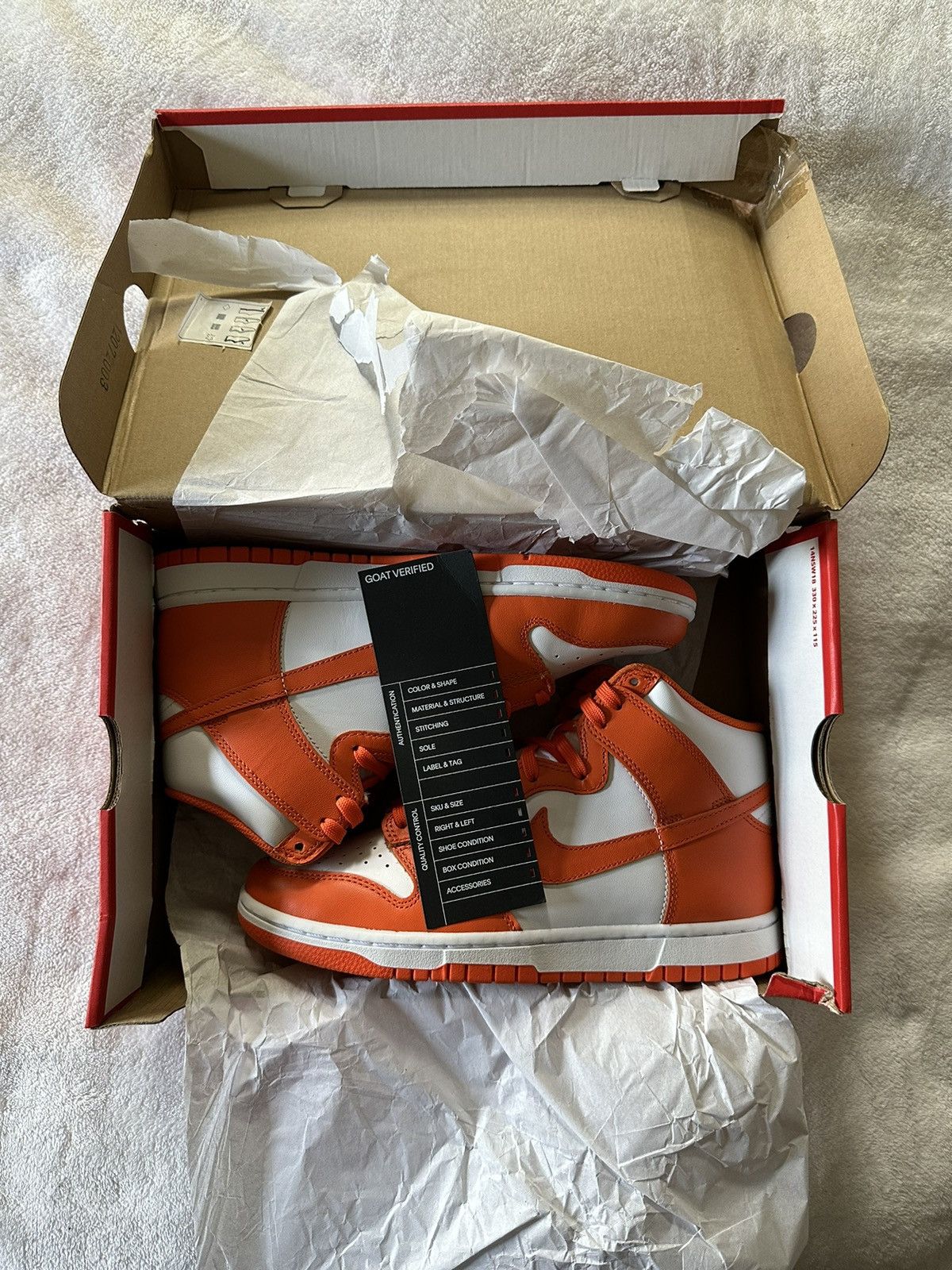 image of Syracuse (2021) Nike Dunk High Shoes in Orange, Men's (Size 8)