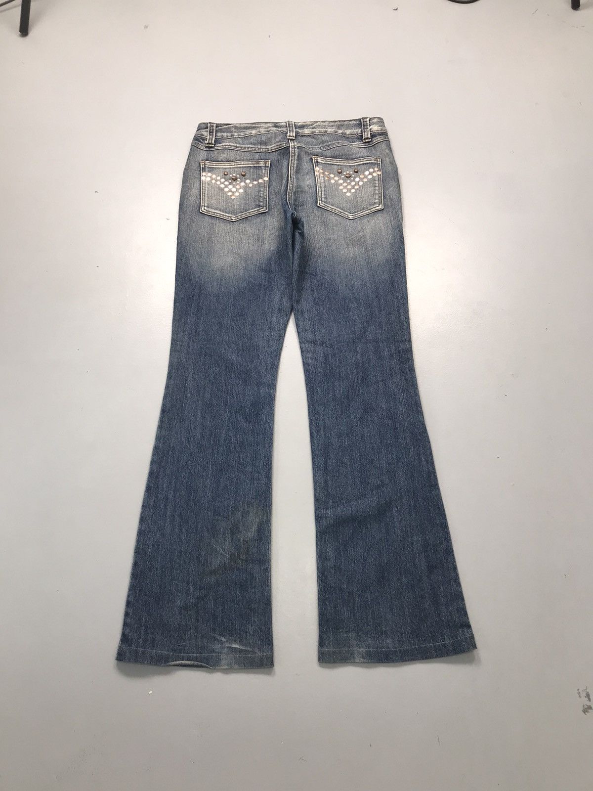 JNCO Vintage Y2K stone embroidered bootcut denim Size 32" / US 10 / IT 46 - 2 Thumbnail