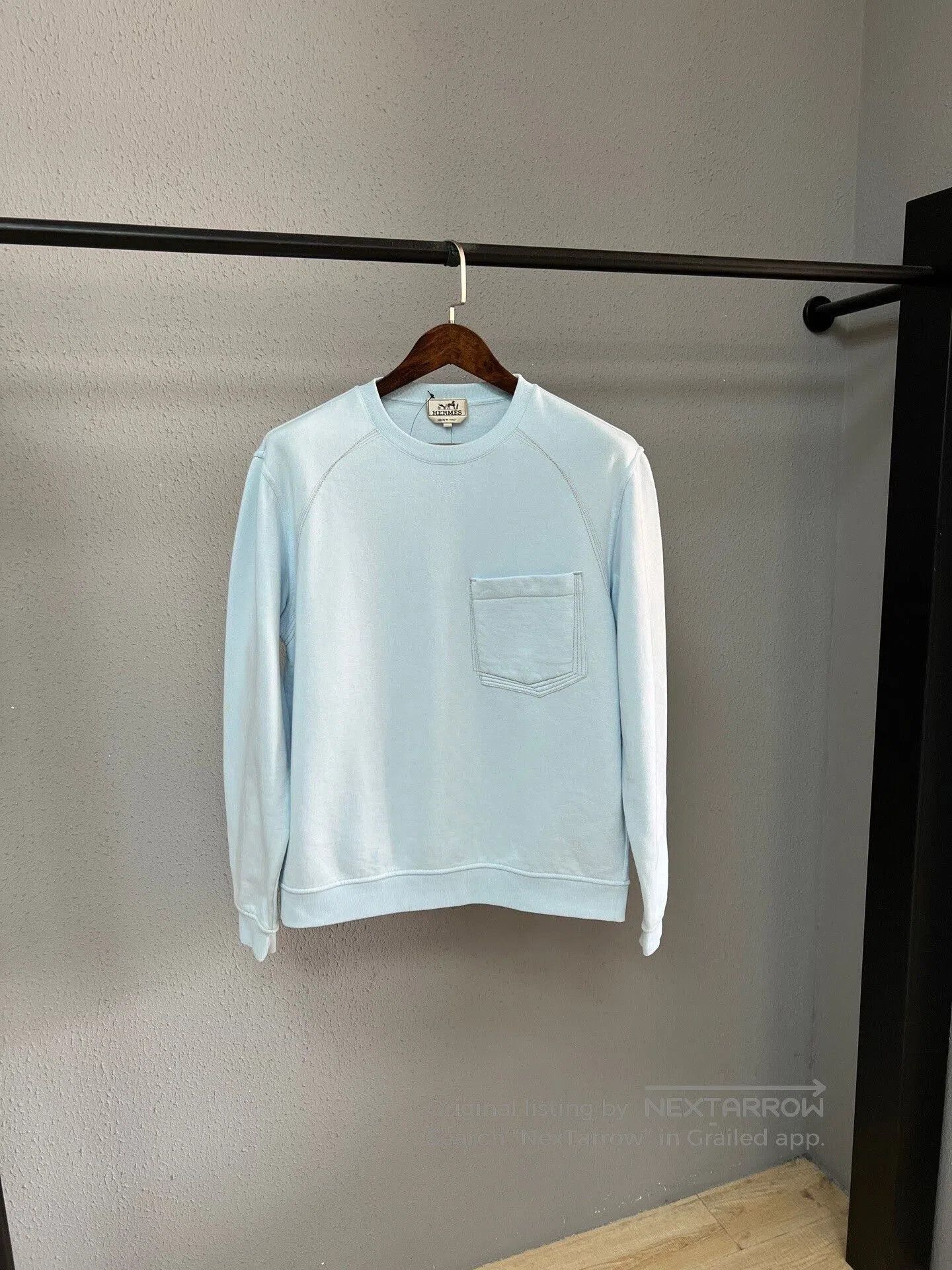 Other Hermes Baby Blue Pocket Sweatshirt. Size L / US 10 / IT 46 - 1 Thumbnail