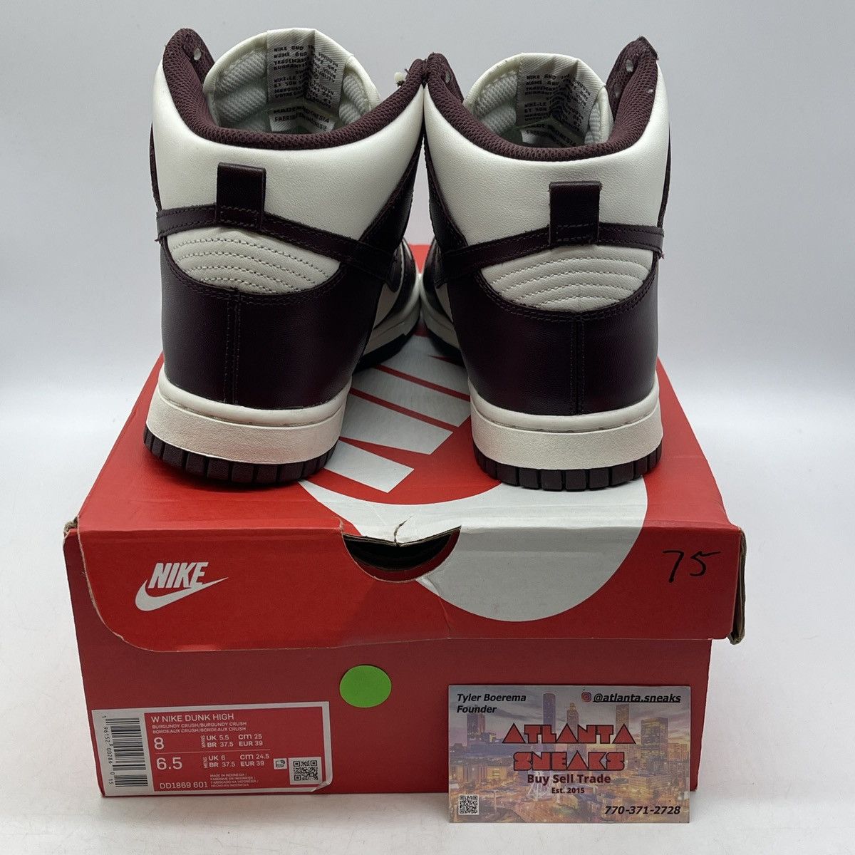 Nike Wmns dunk high burgundy crush Size US 8 / IT 38 - 3 Thumbnail