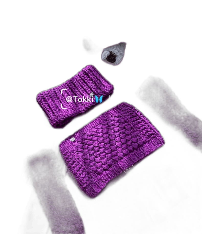 Chanel 22A Purple Knit Three-Piece Set