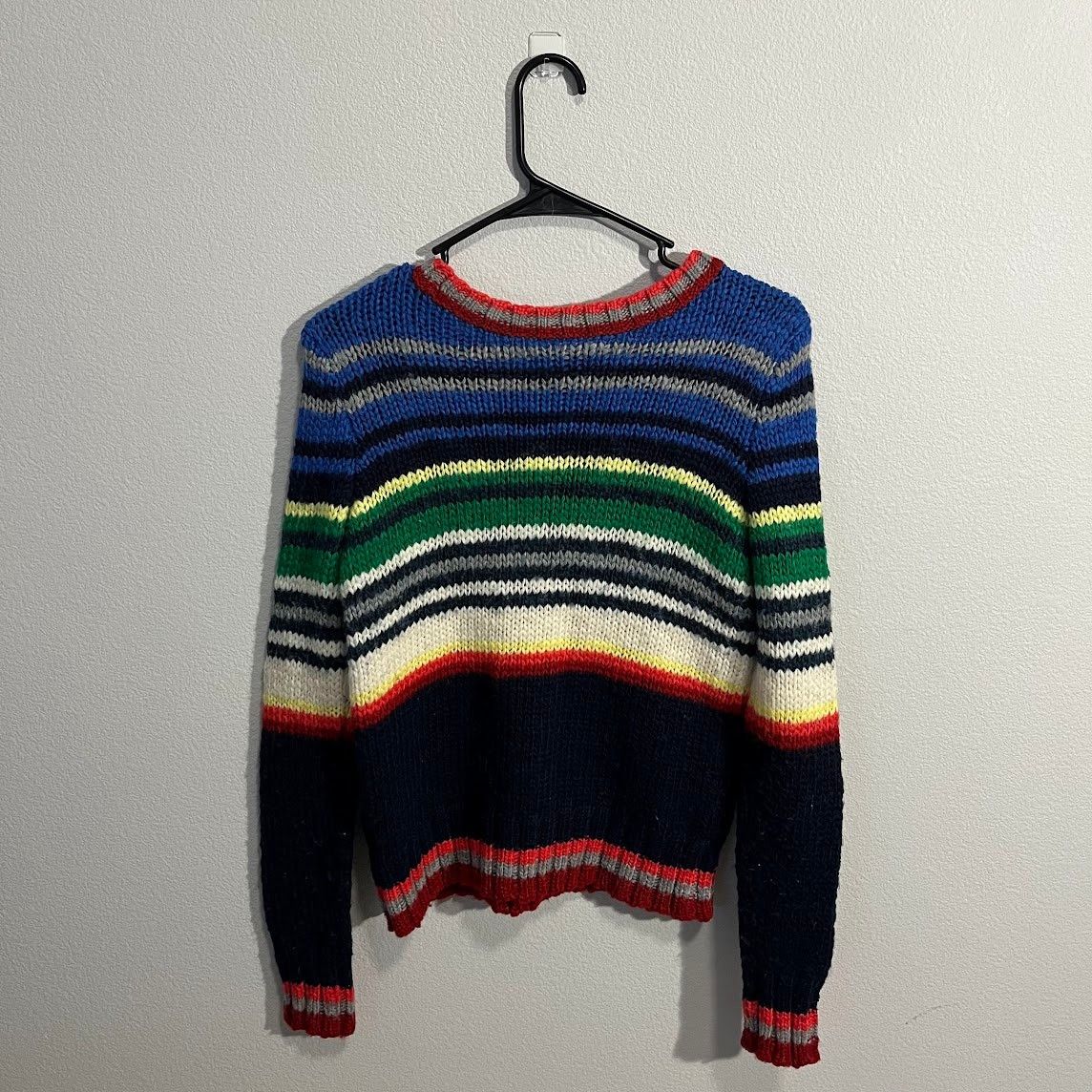 American Eagle Outfitters American Eagle Rainbow Cropped Knit Sweater Small Size S / US 4 / IT 40 - 2 Thumbnail