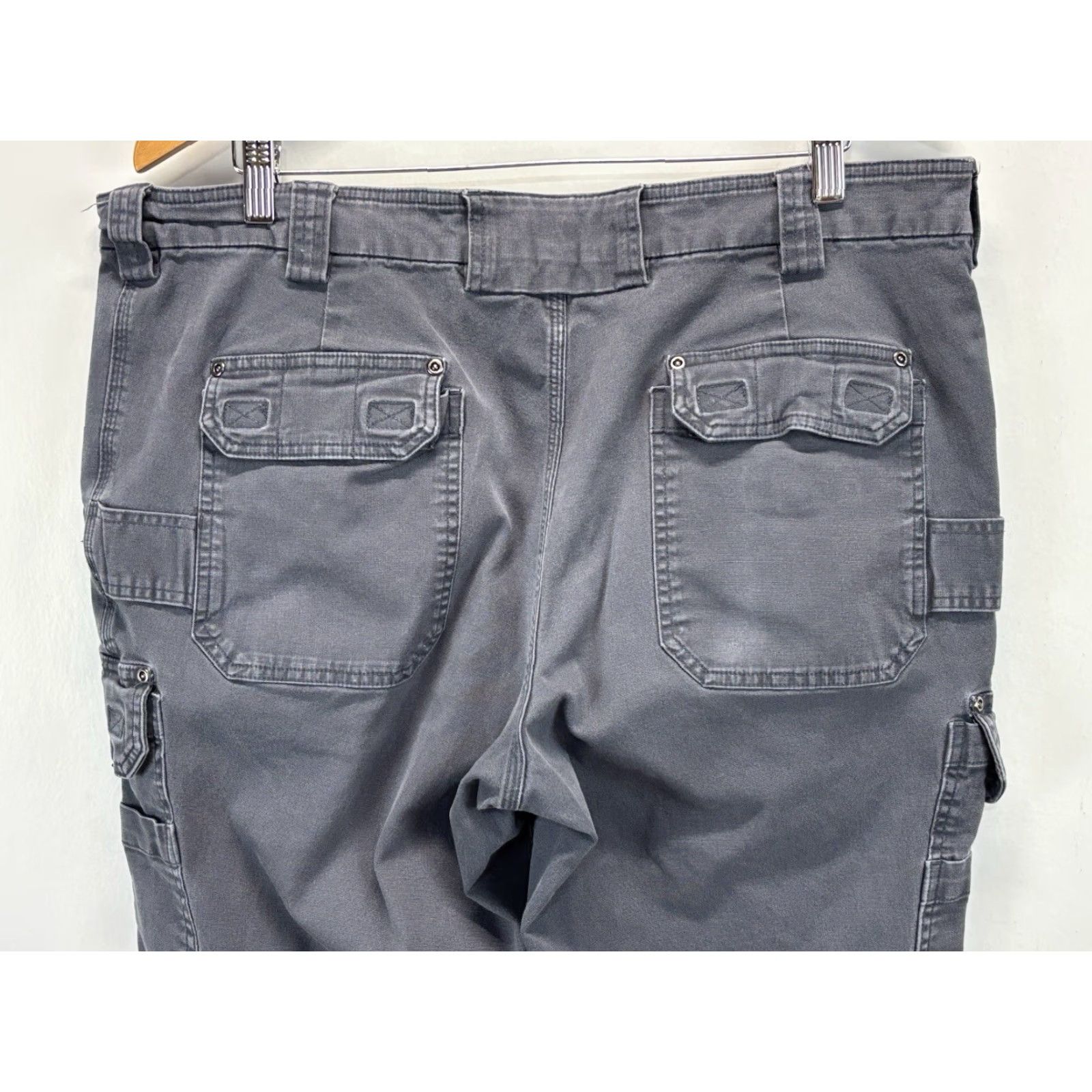 Vintage Duluth Trading 40X32 (39x30) Grey Relax Fit Fire Hose Flex Cargo Pants Workwear Size US 39 - 4 Thumbnail