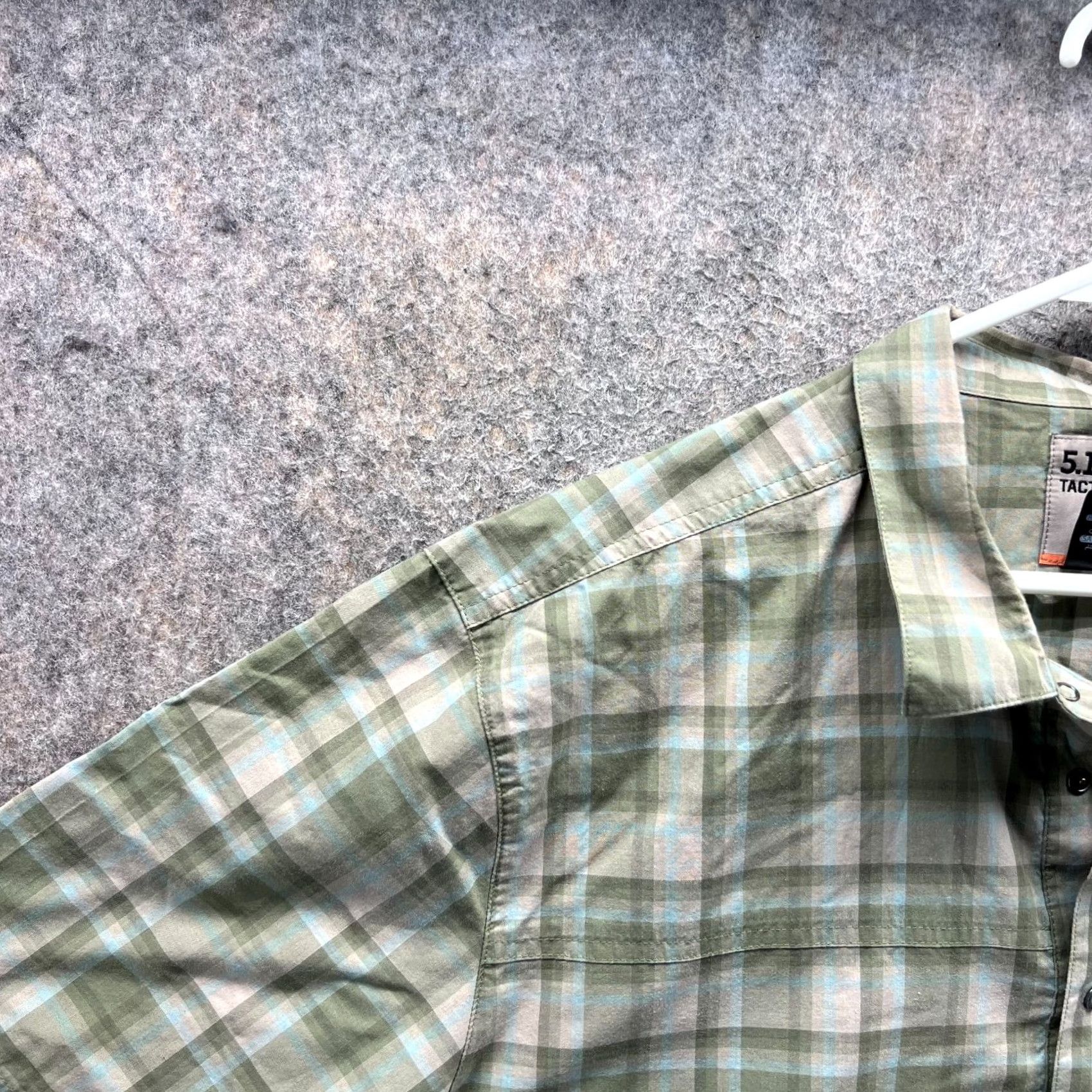 Vintage 5.11 Tactical Shirt Men XL Plaid Green Button-Down Short Sleeve Size US XL / EU 56 / 4 - 4 Thumbnail