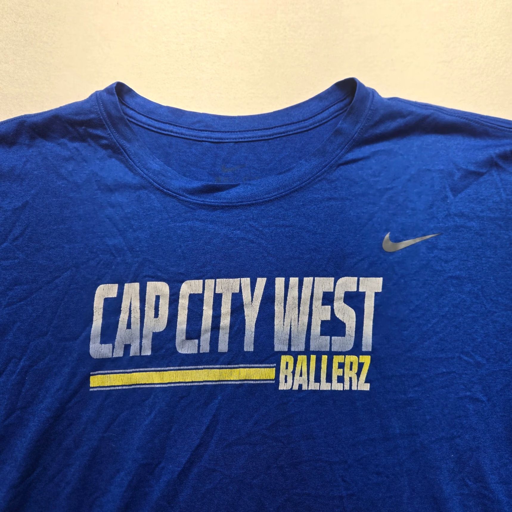 Nike Nike Cap City West Ballerz Tee T-Shirt Short Sleeve Adult Men's 2XL XXL Blue Size US XXL / EU 58 / 5 - 2 Thumbnail