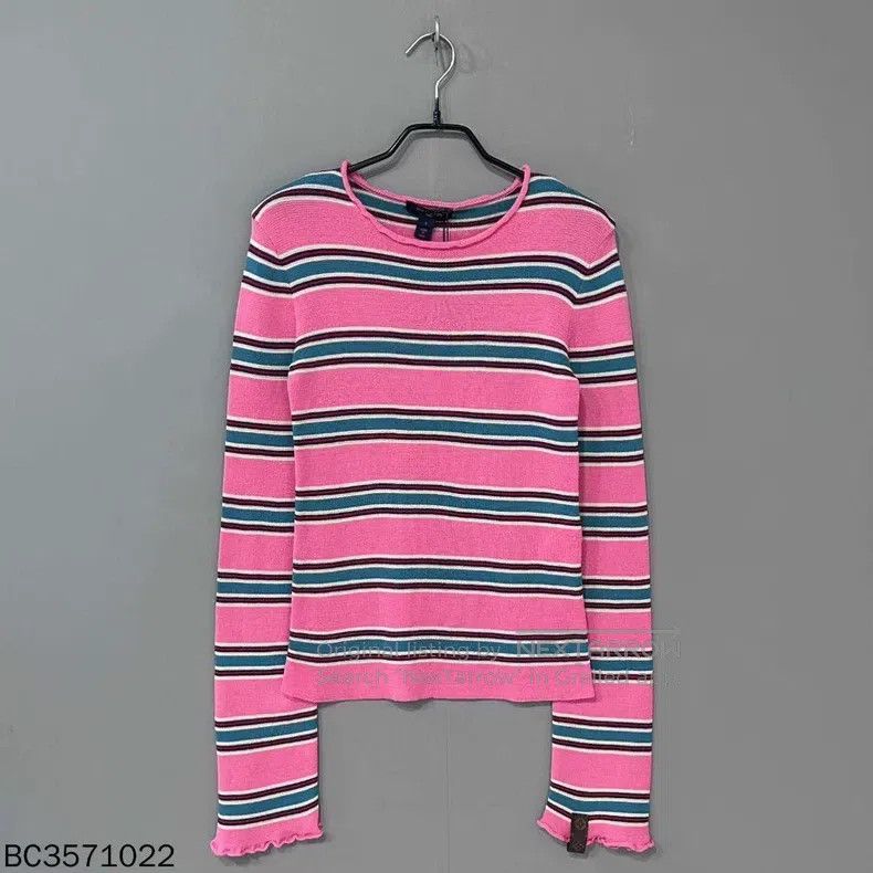 Louis Vuitton Louis Vuitton Pink striped crewneck sweater Size S / US 4 / IT 40 - 1 Thumbnail