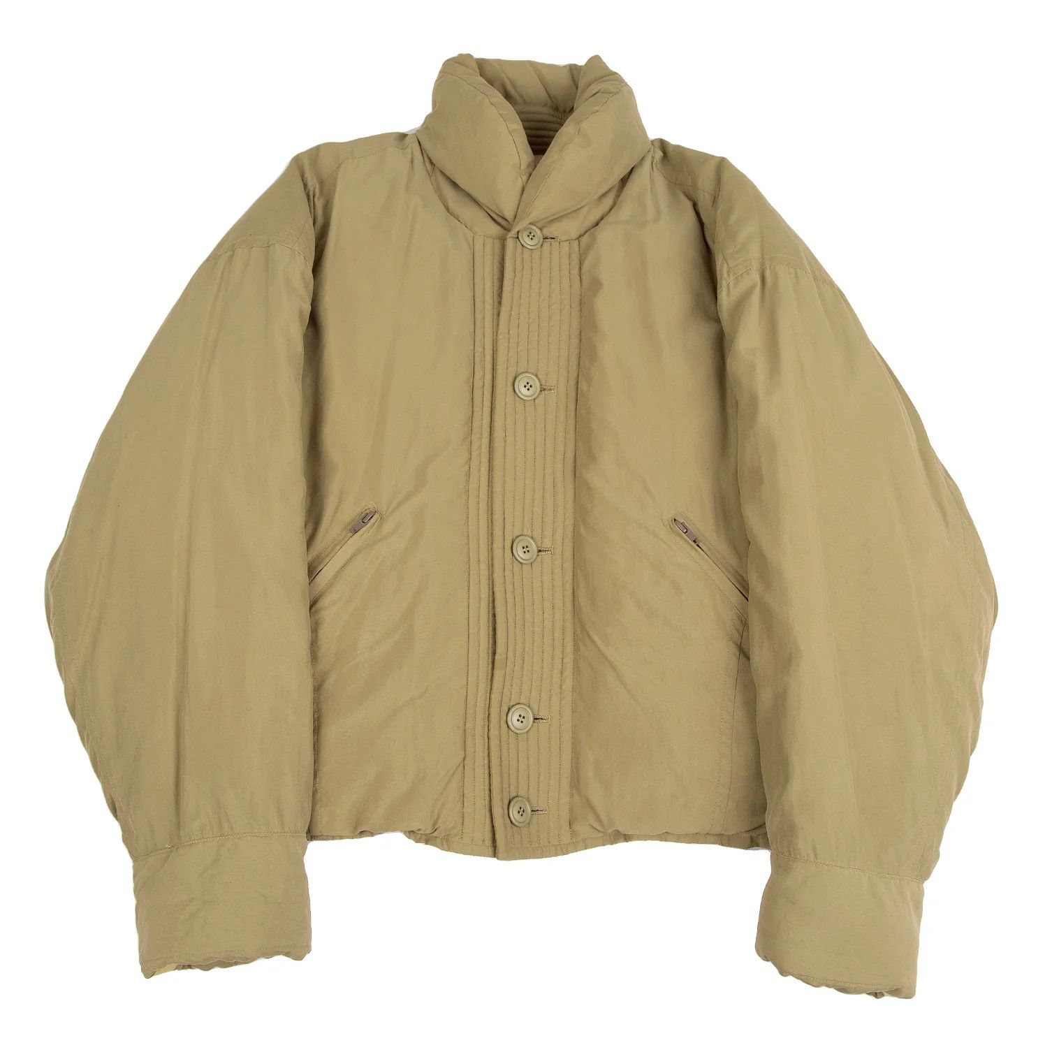 Issey Miyake Nylon Down Jacket in Beige, Size M Size US M / EU 48-50 / 2 - 1 Thumbnail