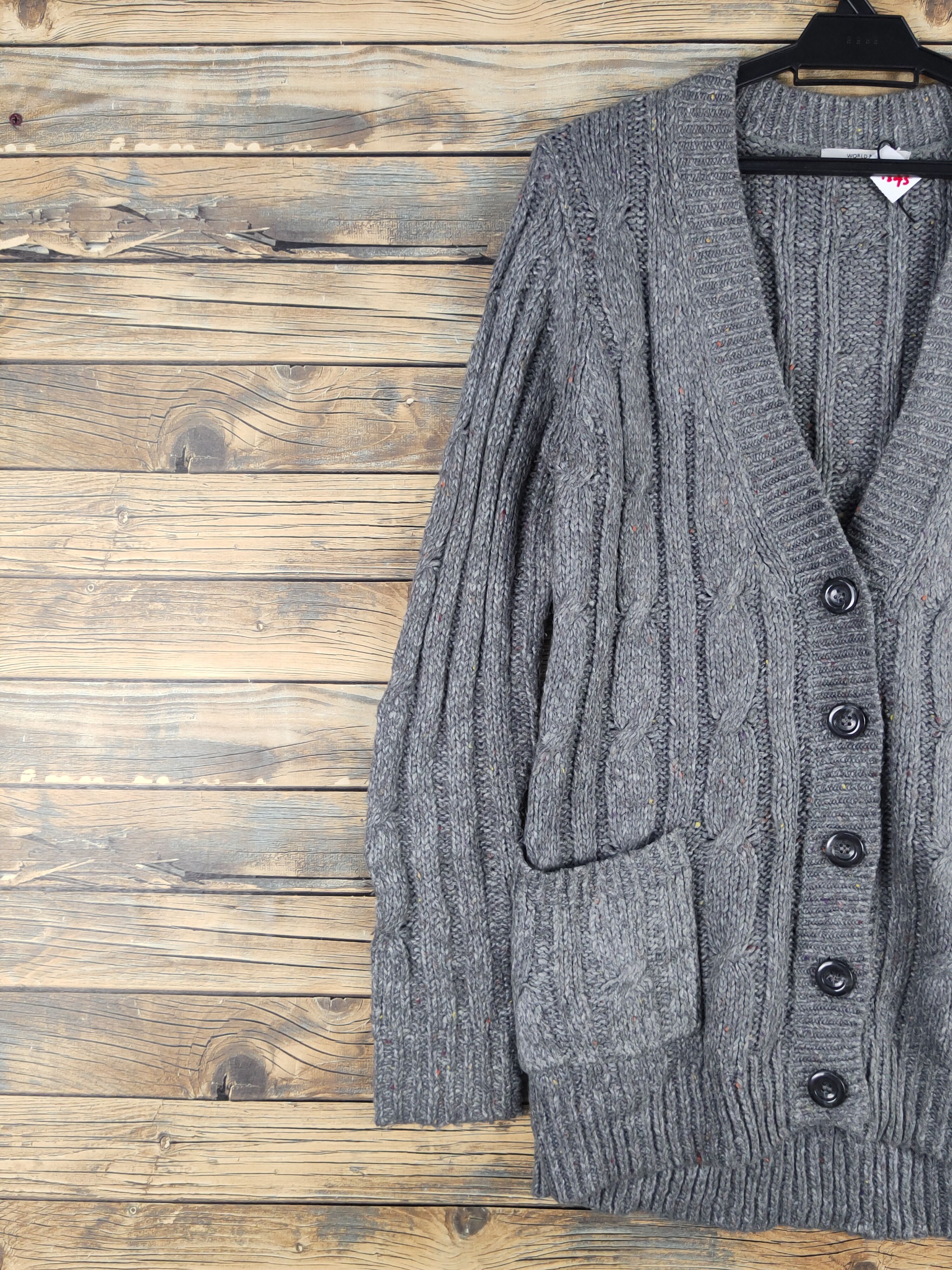 Aran Isles Knitwear World Basic Dark Gray Knitwear Cardigan #W1345 Size US M / EU 48-50 / 2 - 3 Thumbnail