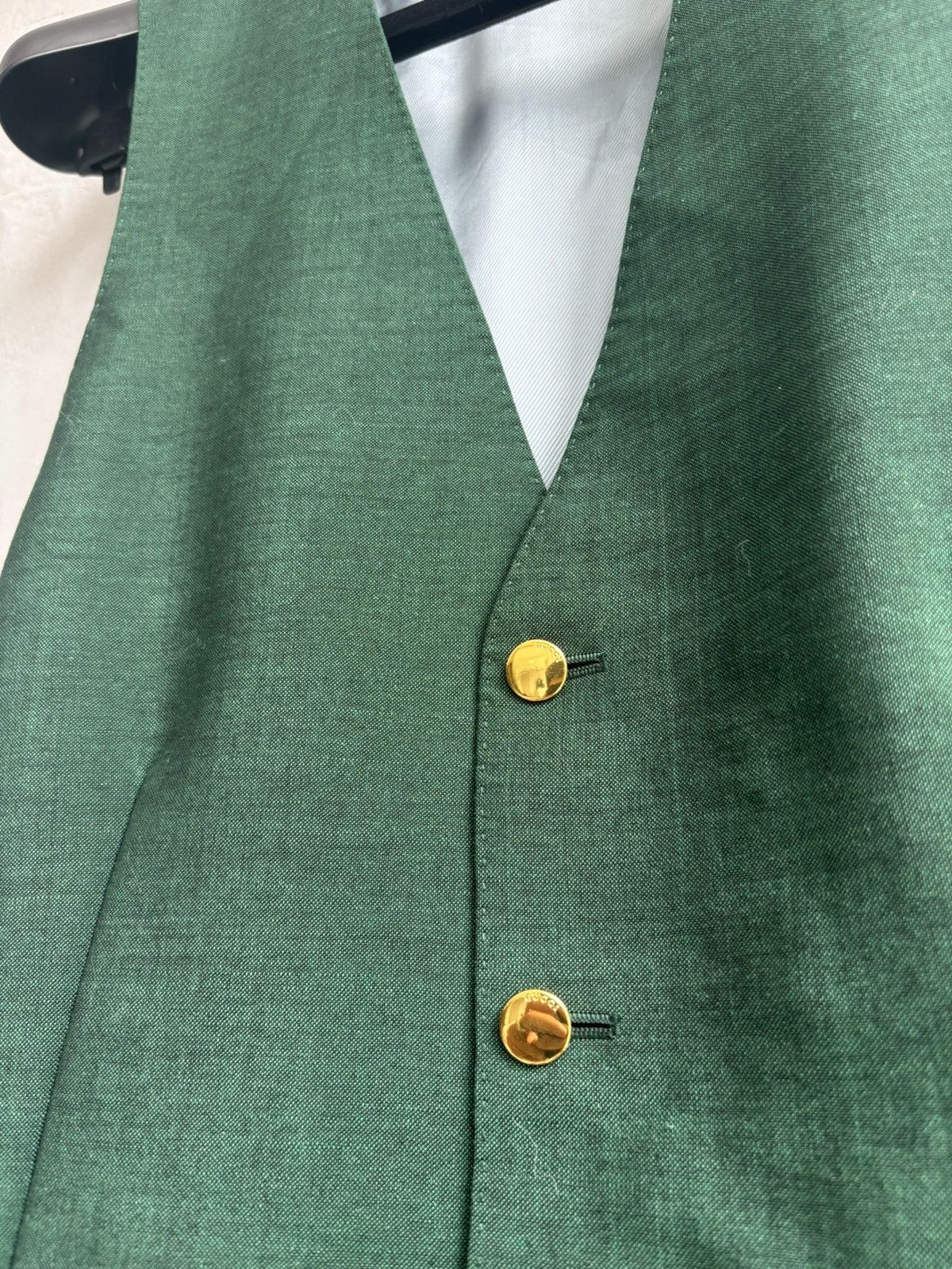 Gucci Gucci AW20 by Alessandro Michele green military mohair vest Size 46R - 4 Thumbnail