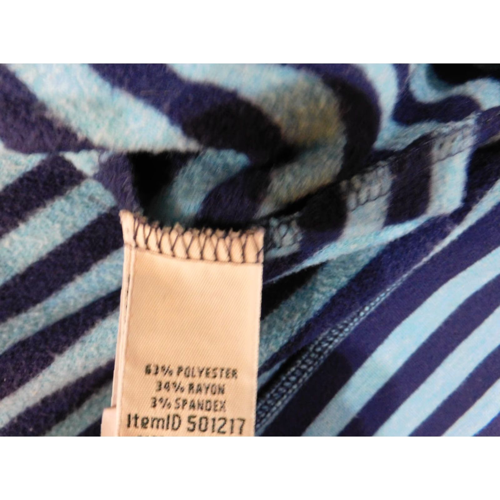 Vintage L.L. Bean Sweater Womens M Blue Striped Pullover Round Neck Outdoor Stretch Cable Knit Size M / US 6-8 / IT 42-44 - 7 Thumbnail