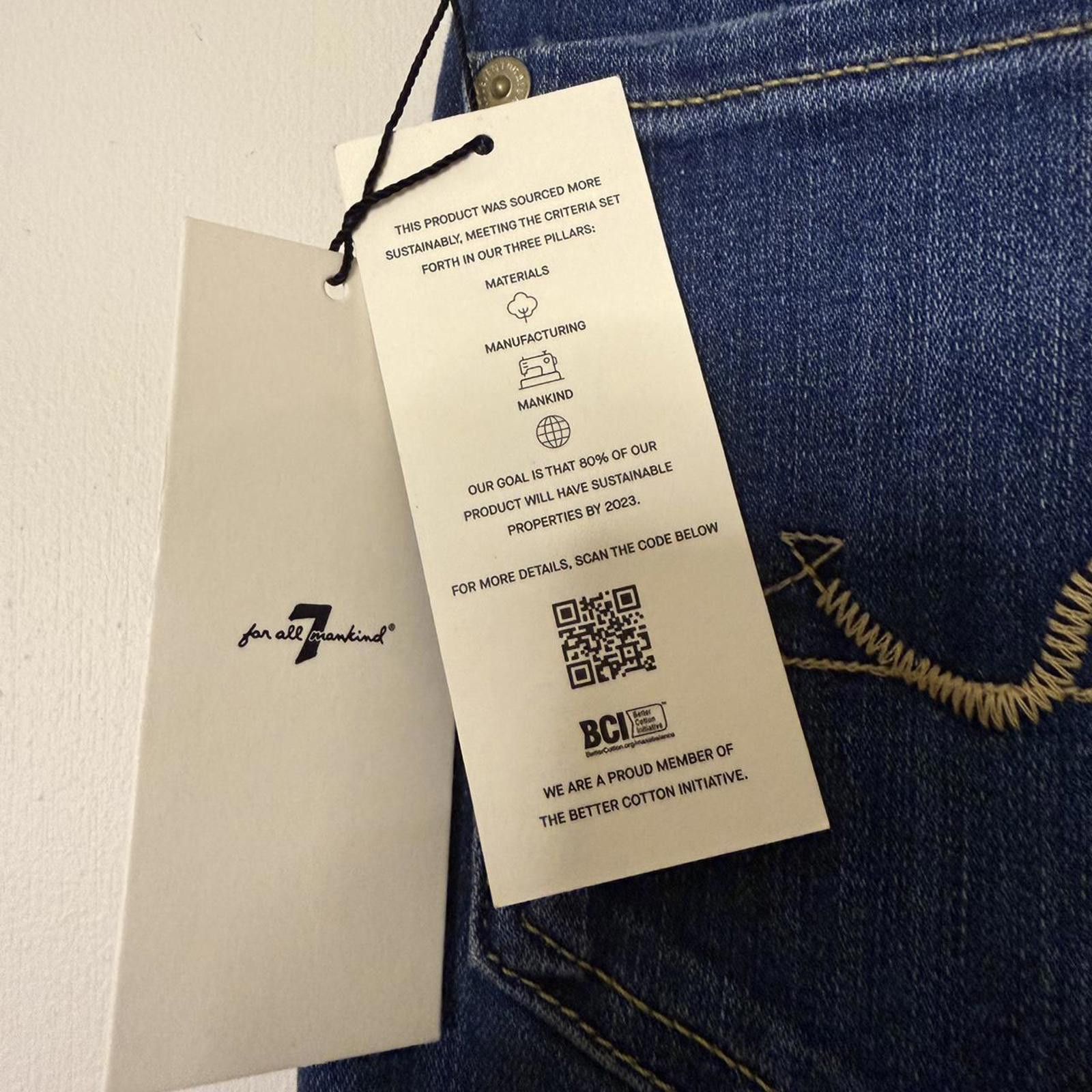 7 For All Mankind 7 For All Mankind Blue Straight Leg Jeans Size 25 Size 25" / US 0 / IT 36 - 4 Thumbnail