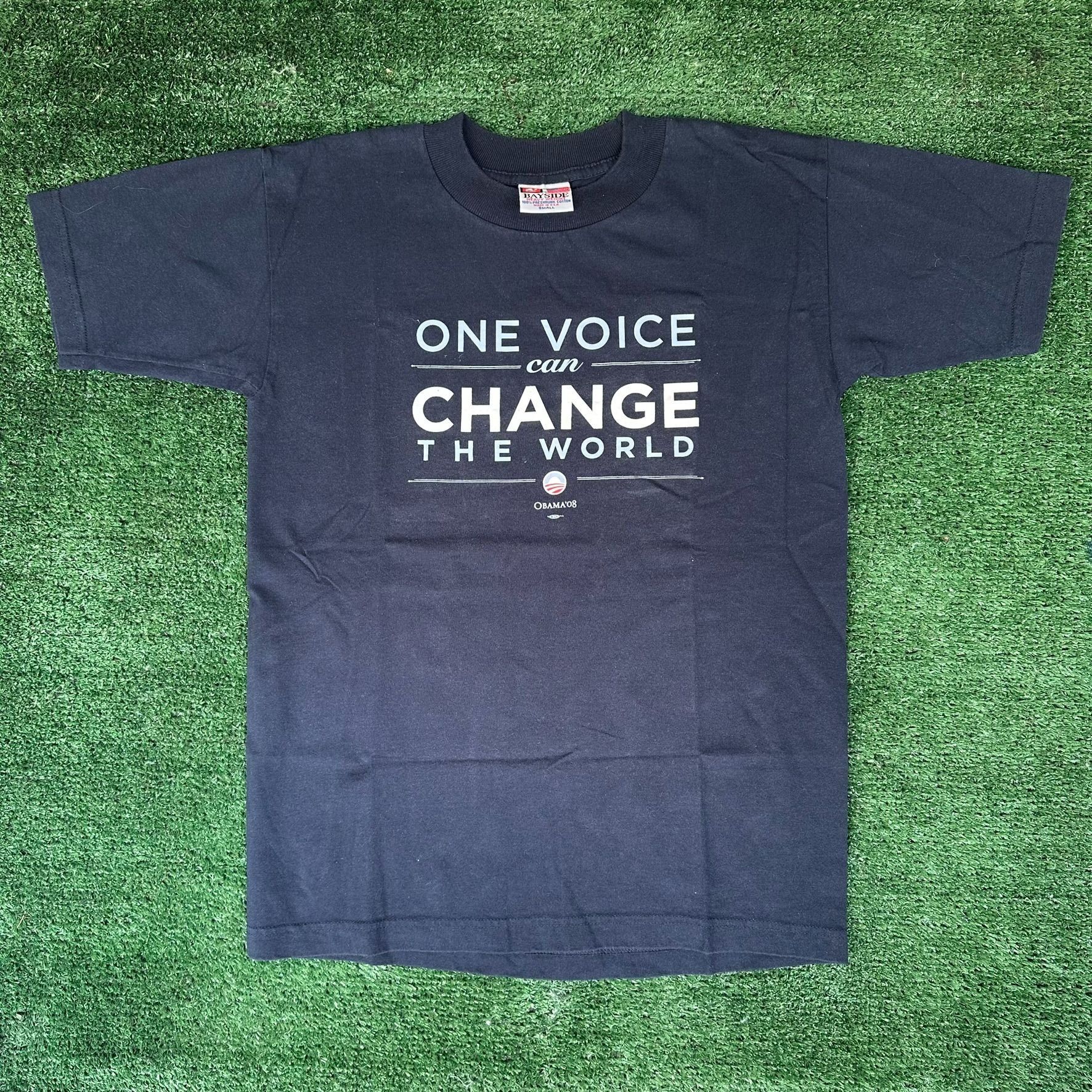 Vintage Vintage Y2K Barack Obama One Voice T-Shirt Navy Political Ca Size US S / EU 44-46 / 1 - 1 Thumbnail