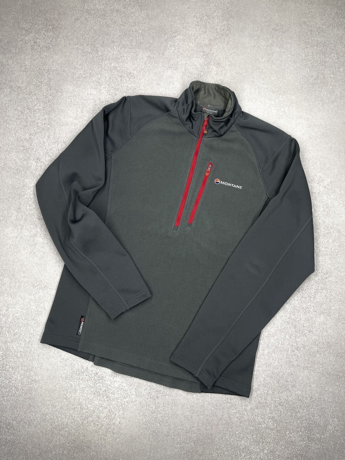 Montane Mens Montane Half Zip Fleece Grey Polartec Outdoor Gorpcore Size US M / EU 48-50 / 2 - 1 Thumbnail
