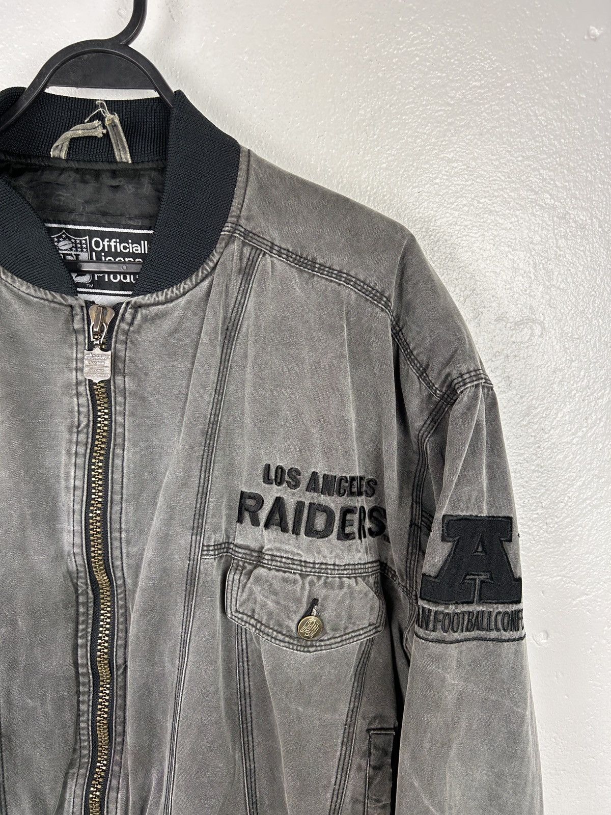 NFL 90s Vintage Campri Los Angeles Raiders NFL Conference Jacket Size US M / EU 48-50 / 2 - 4 Thumbnail