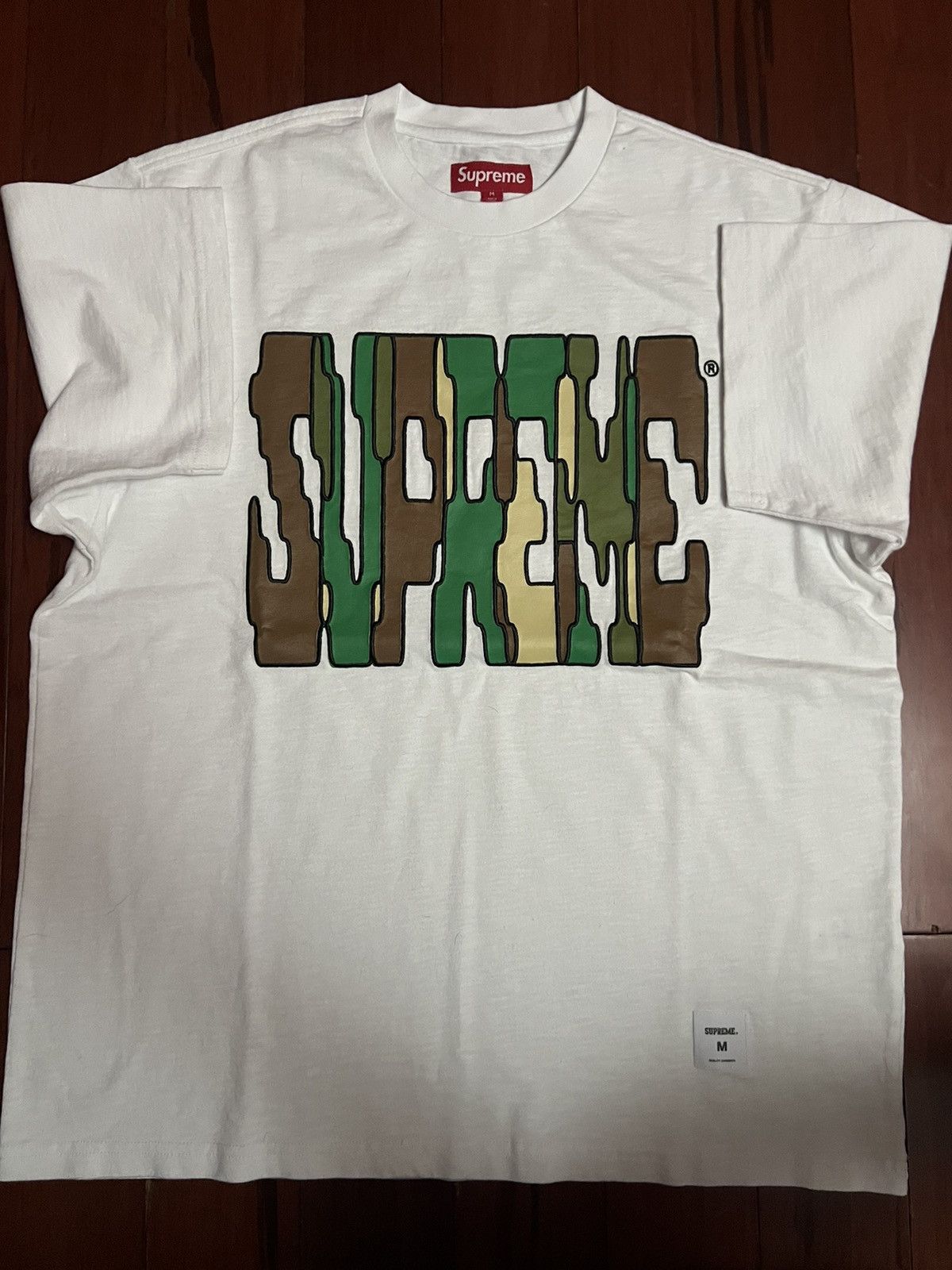 image of Supreme Digi Tee in White, Men's (Size Medium)
