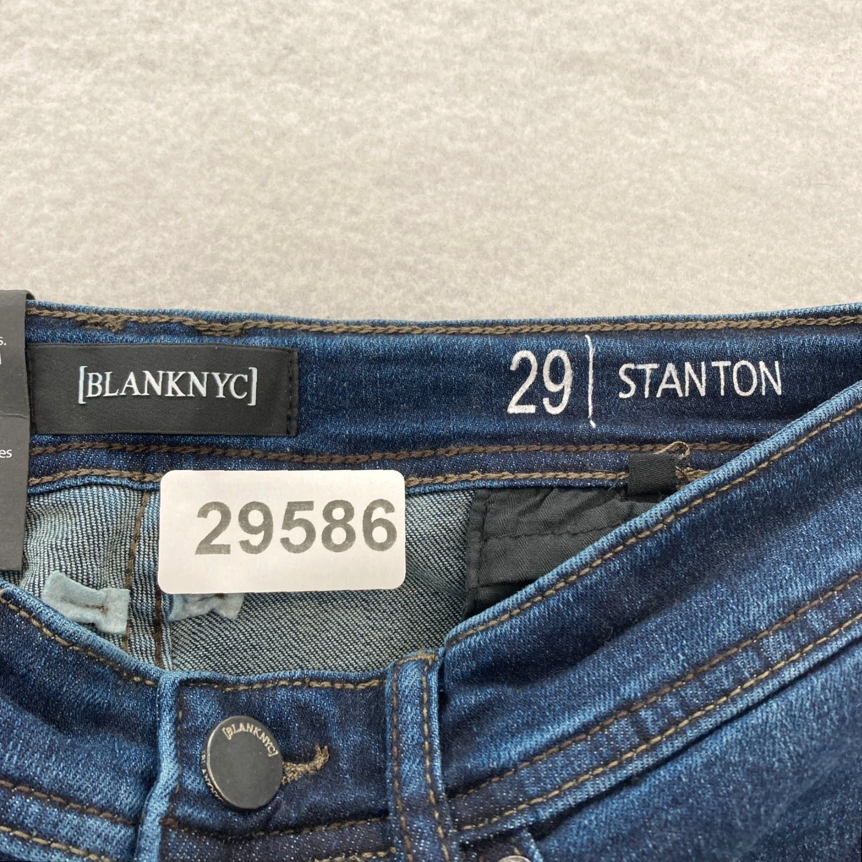 Vintage BLANKNYC Stanton Straight Fit Jeans Mens 29x32 Dark Wash Blue Stretch Denim NWT Size US 29 - 4 Thumbnail