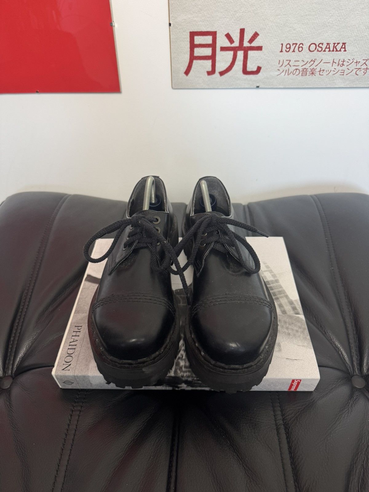 Leather Rare Vintage Avant Garde Platform Derby Leather Boots Grail Size US 7 / EU 40 - 2 Thumbnail