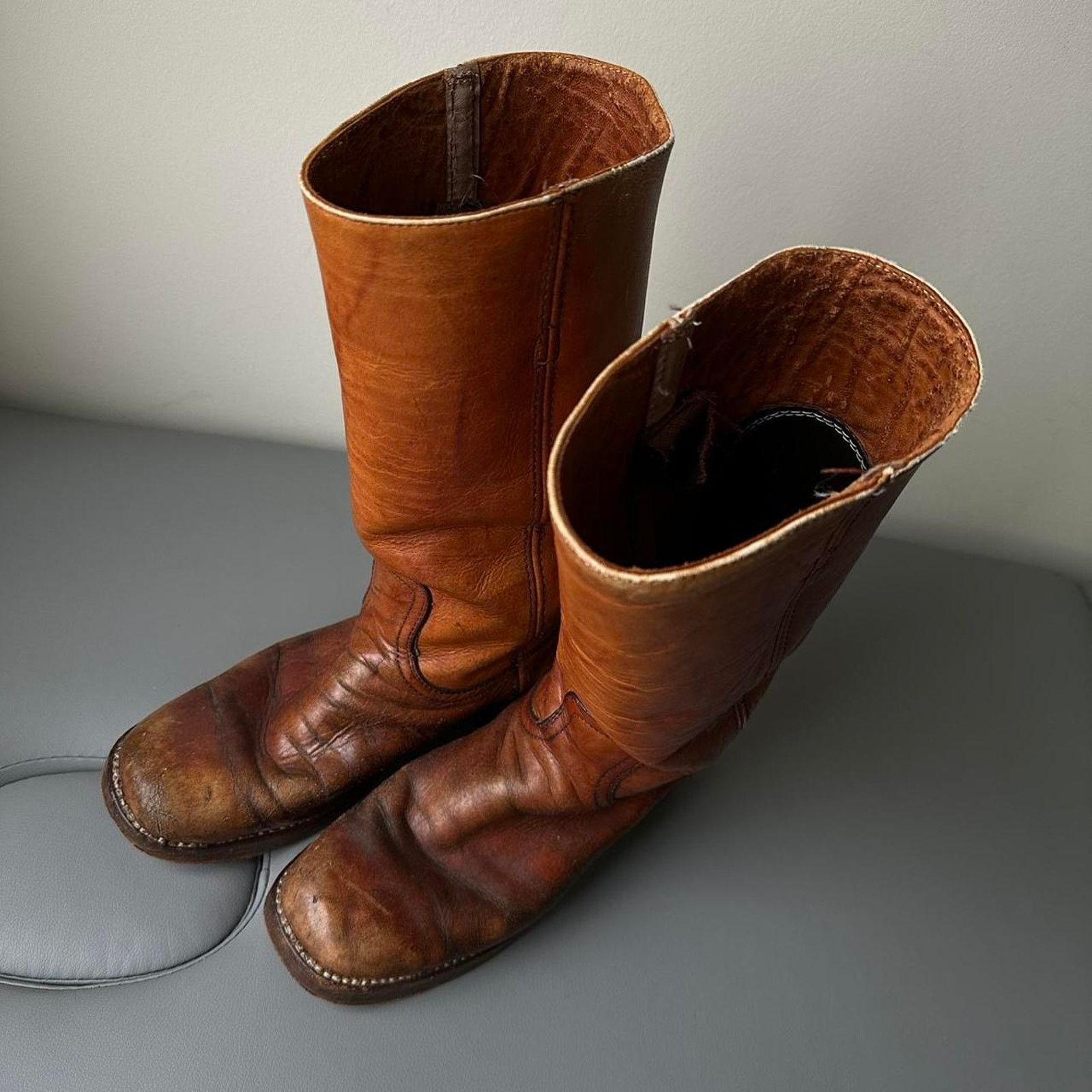 Frye × Vintage Vintage 60s 70s Frye Brown Mahogany Leather Campus Heel Boot Size US 9.5 / EU 42-43 - 8 Thumbnail