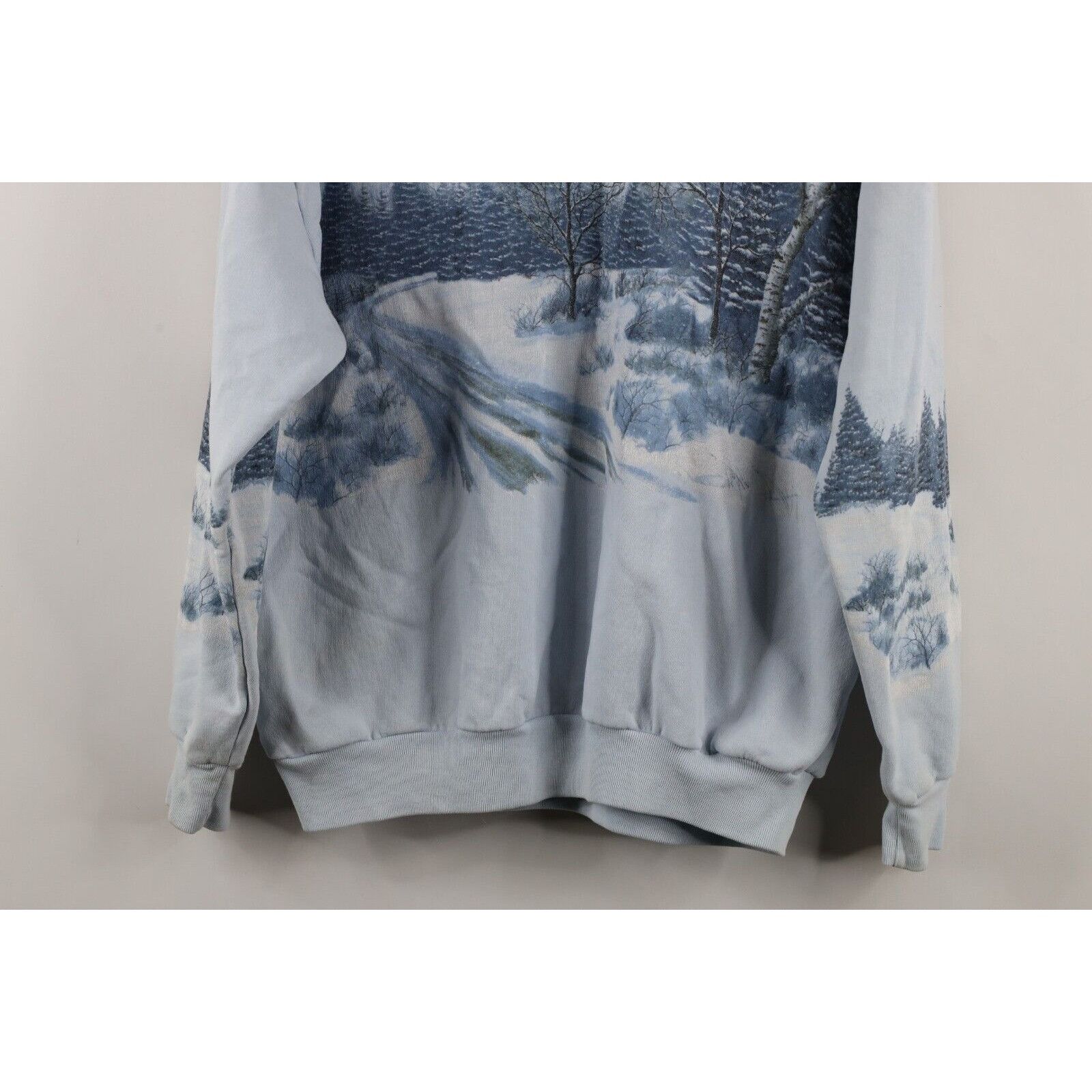 Vintage Vintage 90s Christmas Farmhouse All Over Print Sweatshirt Size L / US 10 / IT 46 - 22 Thumbnail