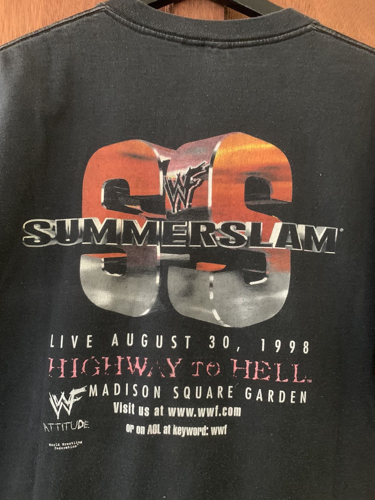 Vintage × WCW/nWo × WWF RARE‼️Vintage wwf summerslam vii undertaker stone cold shirt Size US XL / EU 56 / 4 - 6 Thumbnail