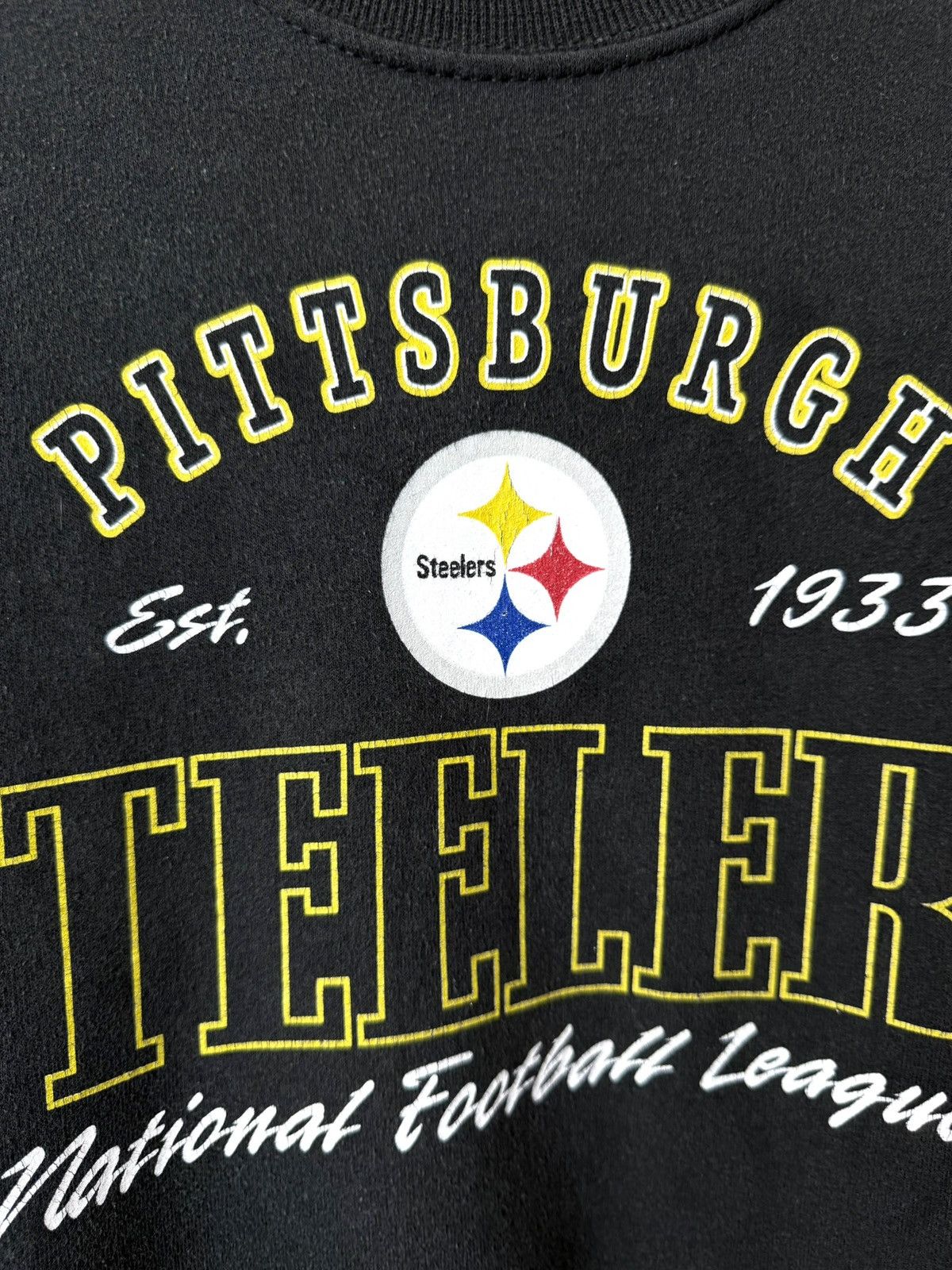 Vintage Rare! 90s Vintage Pittsburg Steelers Football Sweatshirt NFL Size US L / EU 52-54 / 3 - 3 Thumbnail