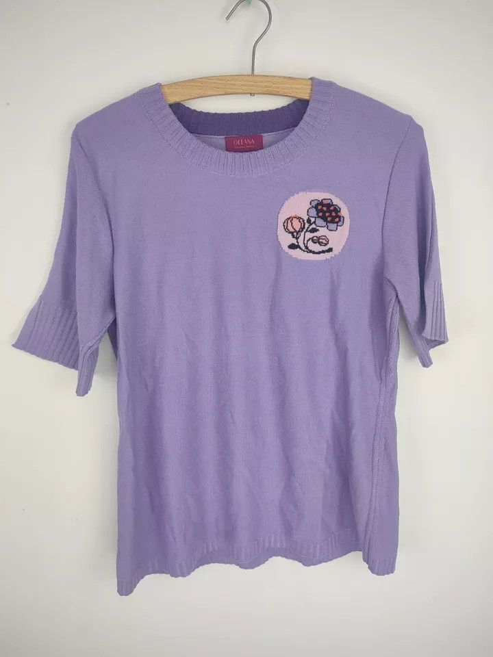 Vintage OLEANA Norway Silk & Merino Wool top t-shirt size M Size M / US 6-8 / IT 42-44 - 3 Thumbnail