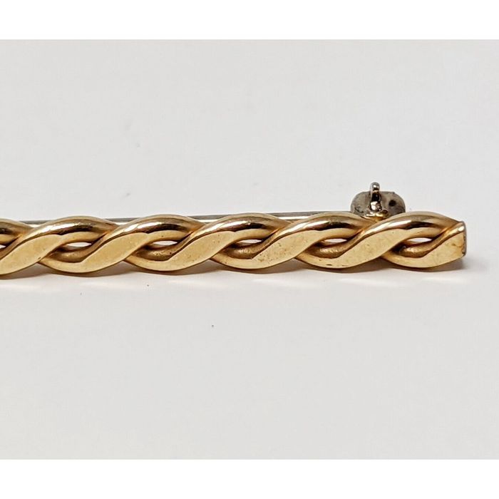 Vintage Vintage Krementz Bar Tie Pin Gold Tone Twisted Grailed