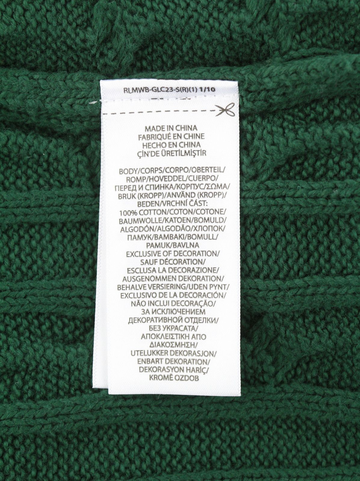 Ralph Lauren GREEN XL Cable Knit Pullover Jumper 86927 Size US XL / EU 56 / 4 - 7 Thumbnail