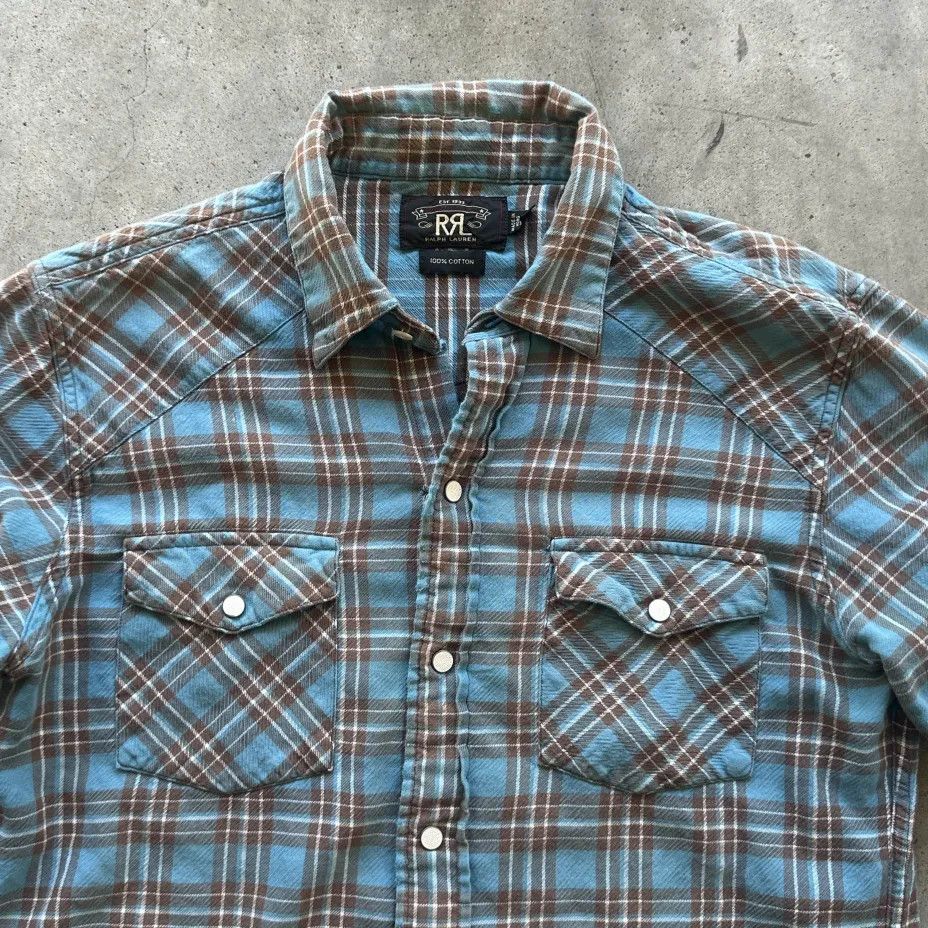 RRL Ralph Lauren RRL Ralph Lauren Double RL Plaid Flannel Button Shirt Size US S / EU 44-46 / 1 - 3 Thumbnail