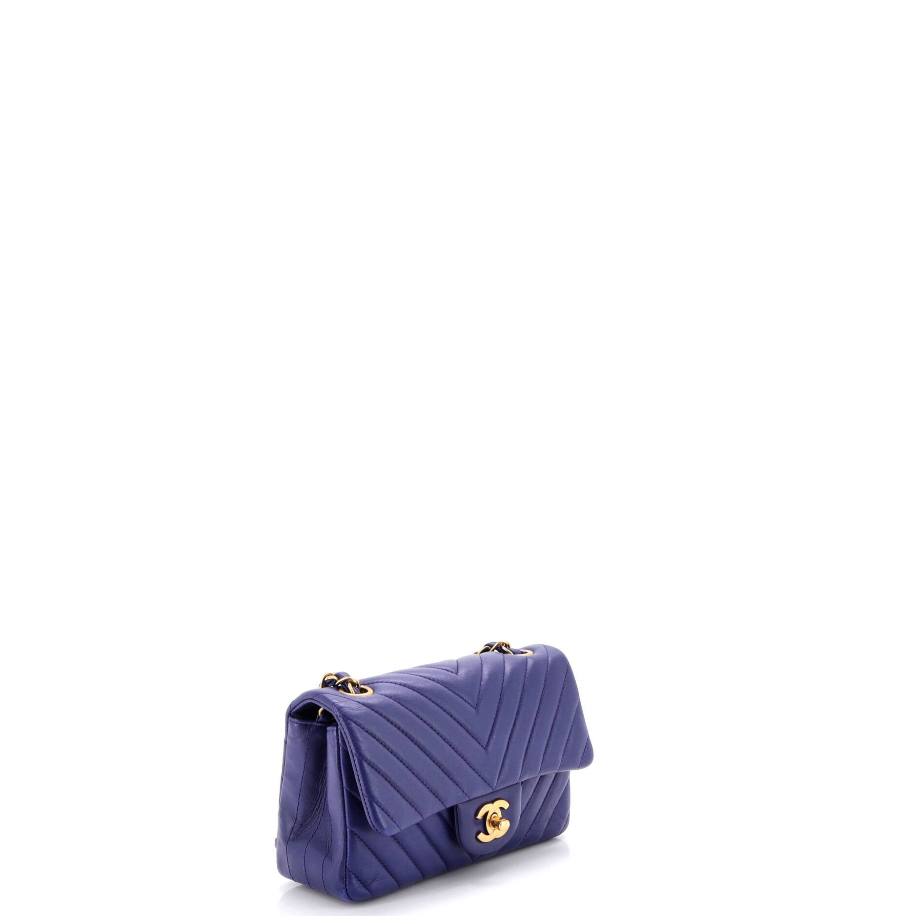 Chanel Classic Single Flap Bag Chevron Lambskin Mini Size ONE SIZE - 1 Thumbnail